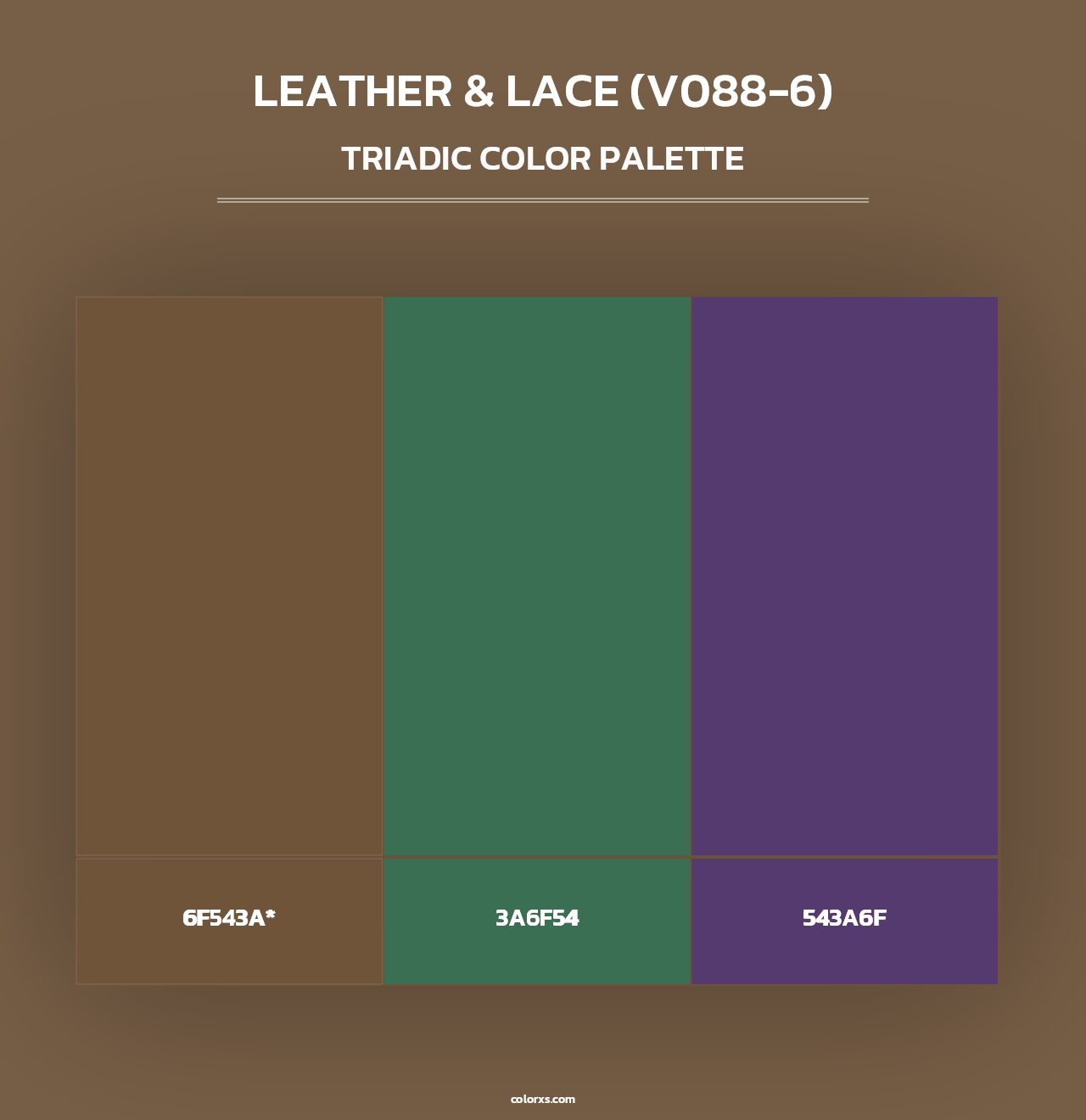 Leather & Lace (V088-6) - Triadic Color Palette