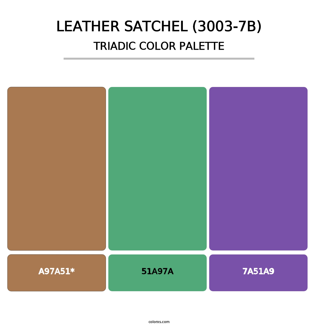 Leather Satchel (3003-7B) - Triadic Color Palette