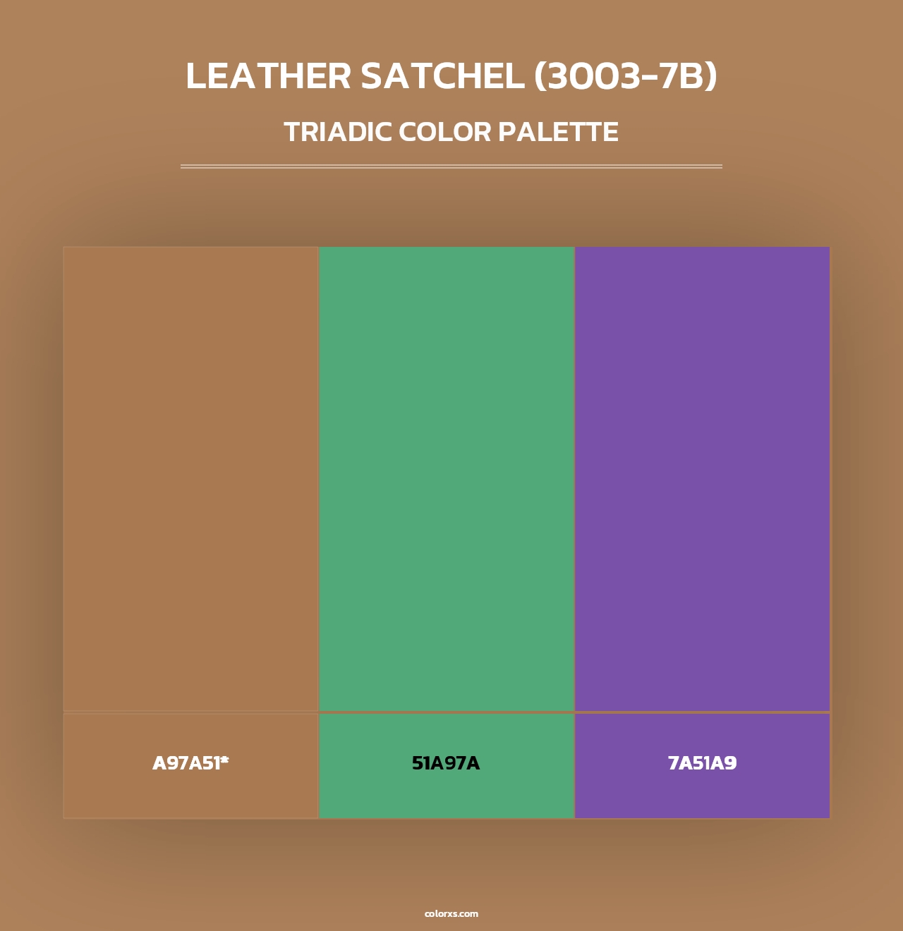 Leather Satchel (3003-7B) - Triadic Color Palette