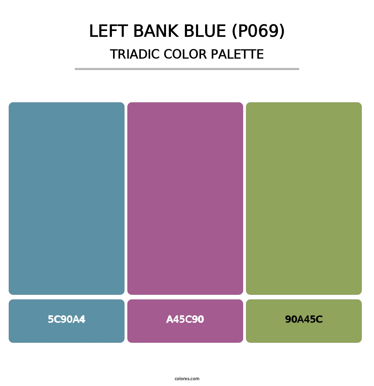 Left Bank Blue (P069) - Triadic Color Palette