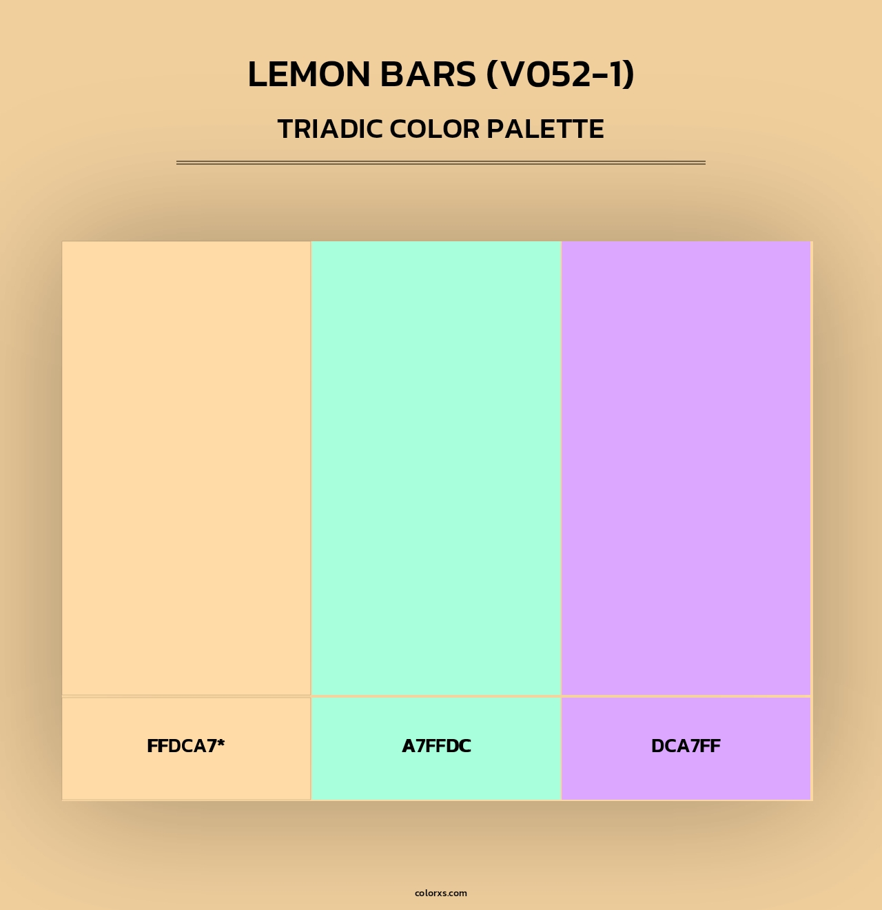 Lemon Bars (V052-1) - Triadic Color Palette