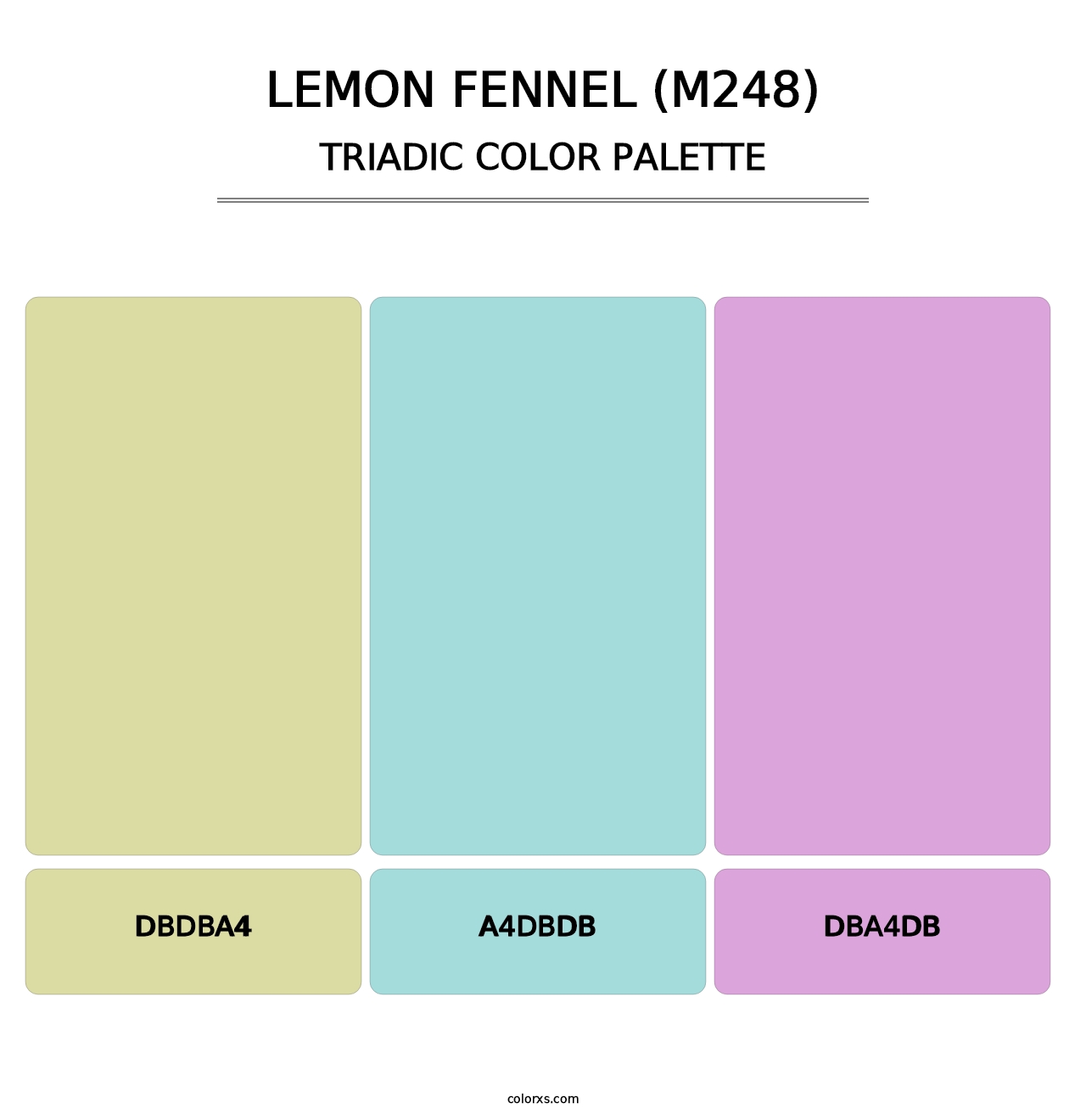 Lemon Fennel (M248) - Triadic Color Palette