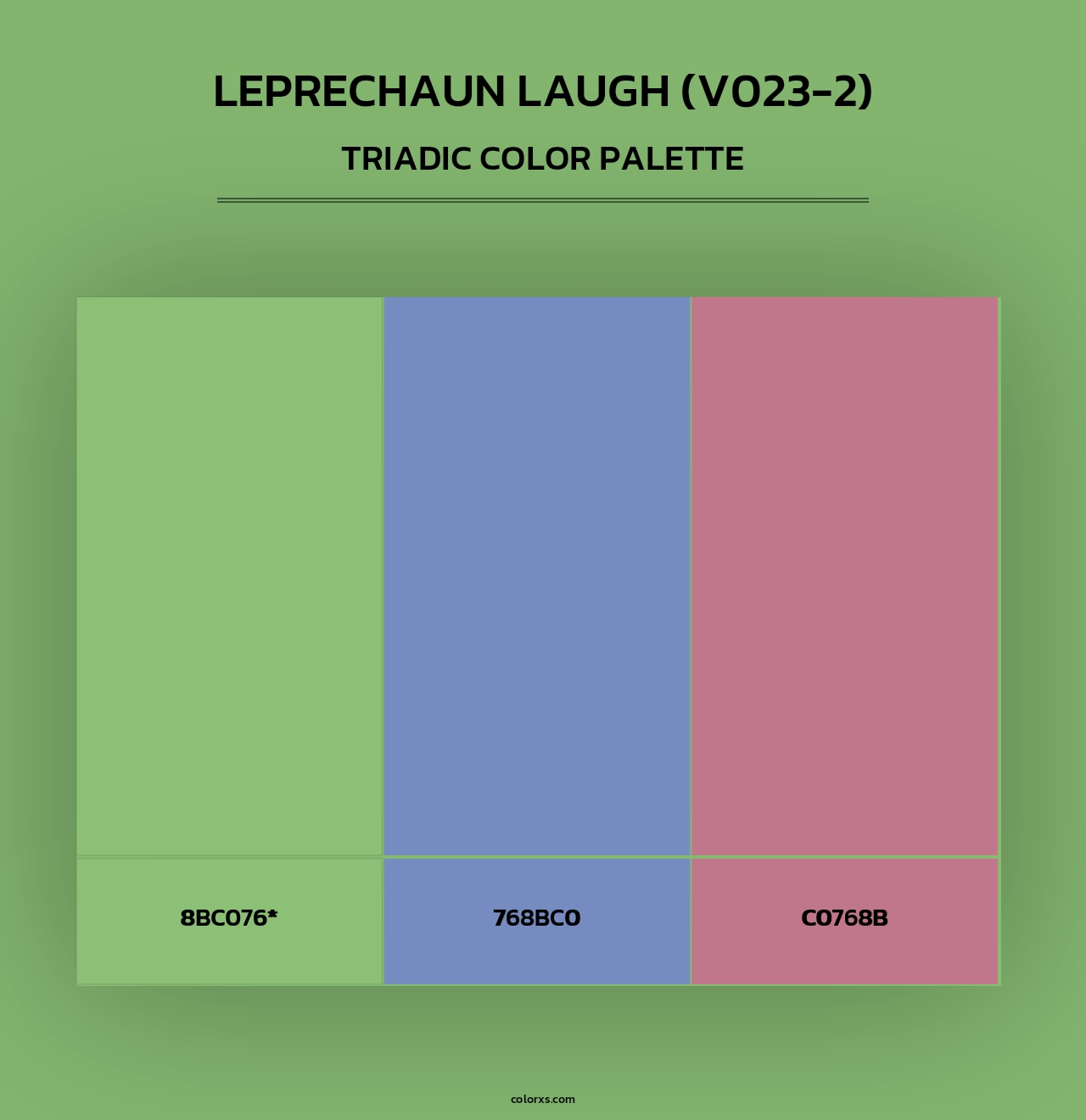 Leprechaun Laugh (V023-2) - Triadic Color Palette
