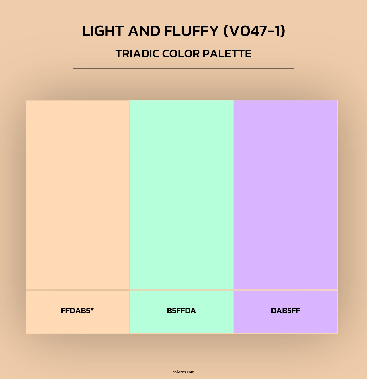 Light and Fluffy (V047-1) - Triadic Color Palette