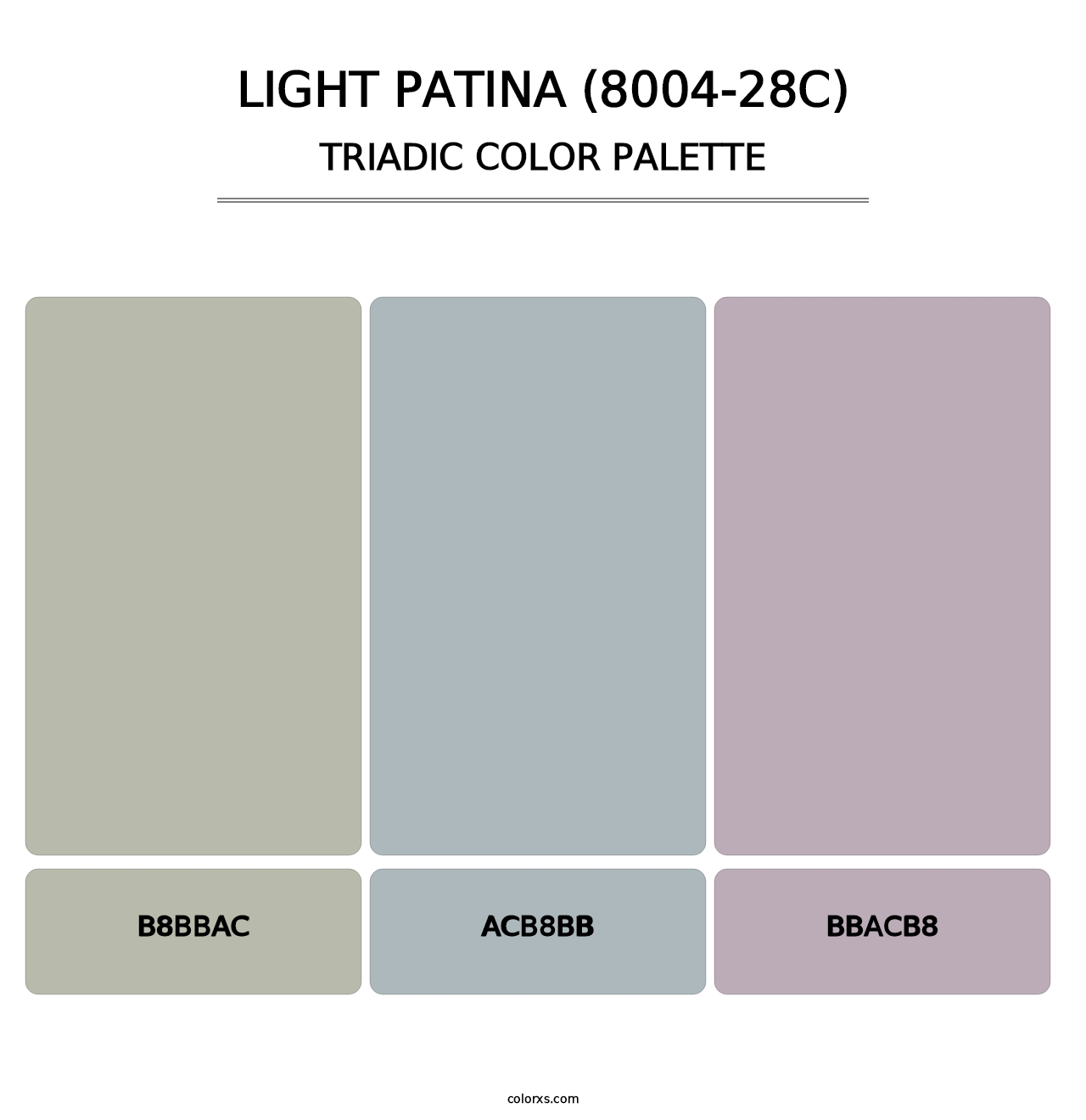 Light Patina (8004-28C) - Triadic Color Palette