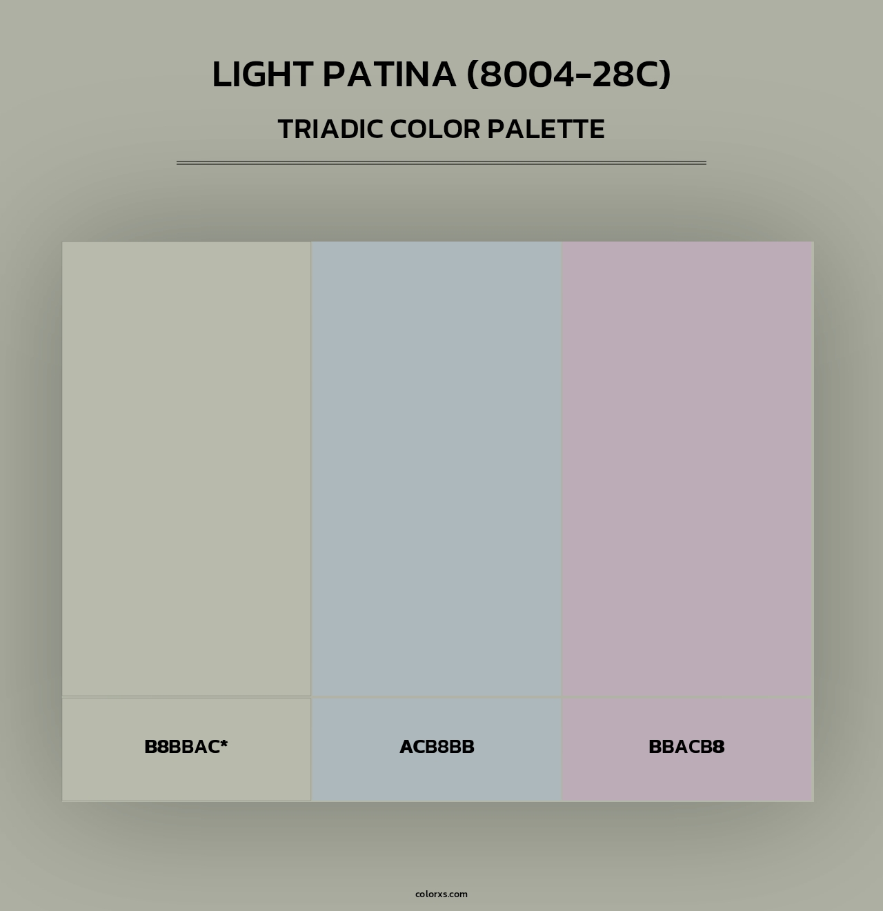 Light Patina (8004-28C) - Triadic Color Palette