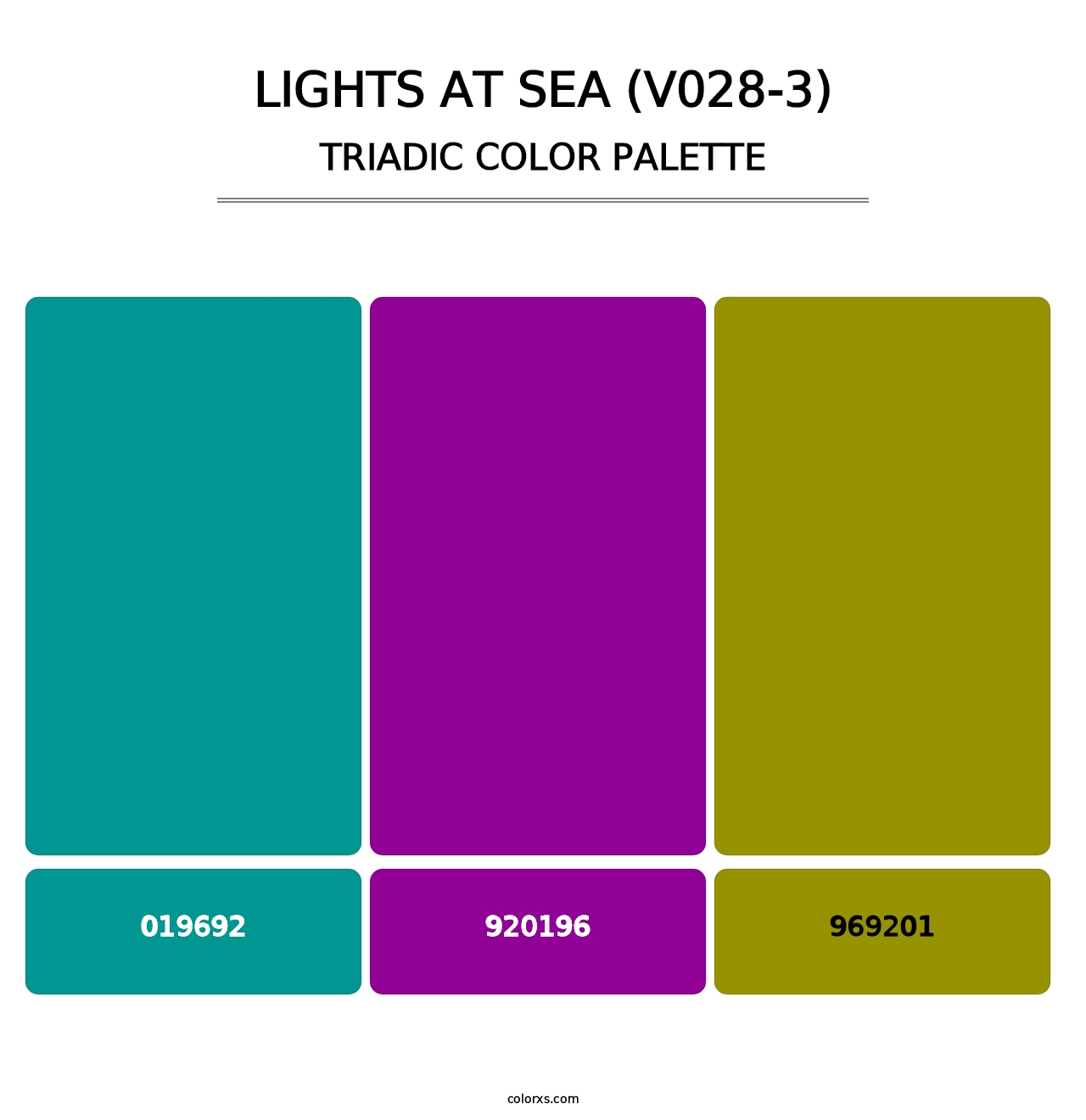 Lights at Sea (V028-3) - Triadic Color Palette