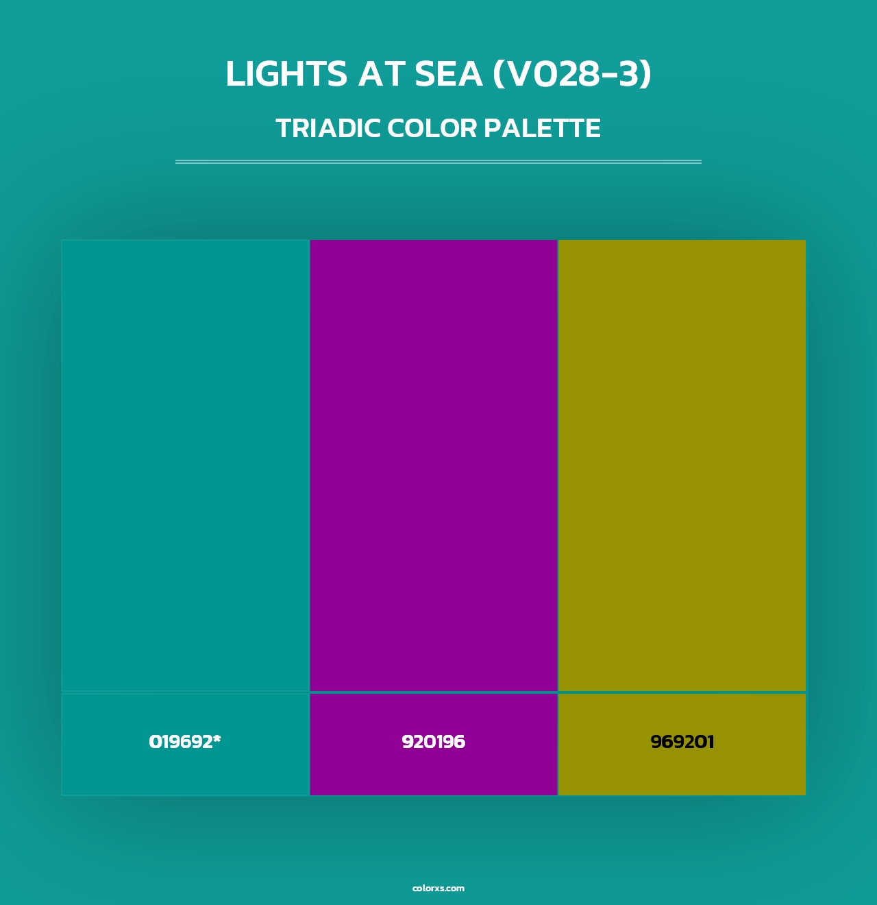 Lights at Sea (V028-3) - Triadic Color Palette