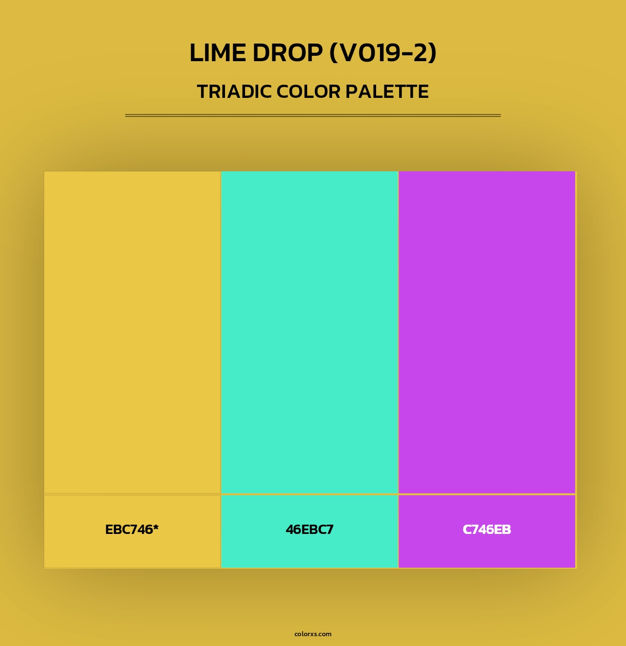 Lime Drop (V019-2) - Triadic Color Palette