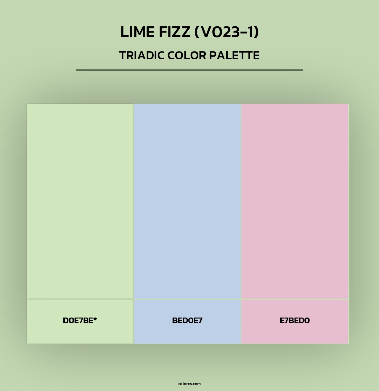 Lime Fizz (V023-1) - Triadic Color Palette