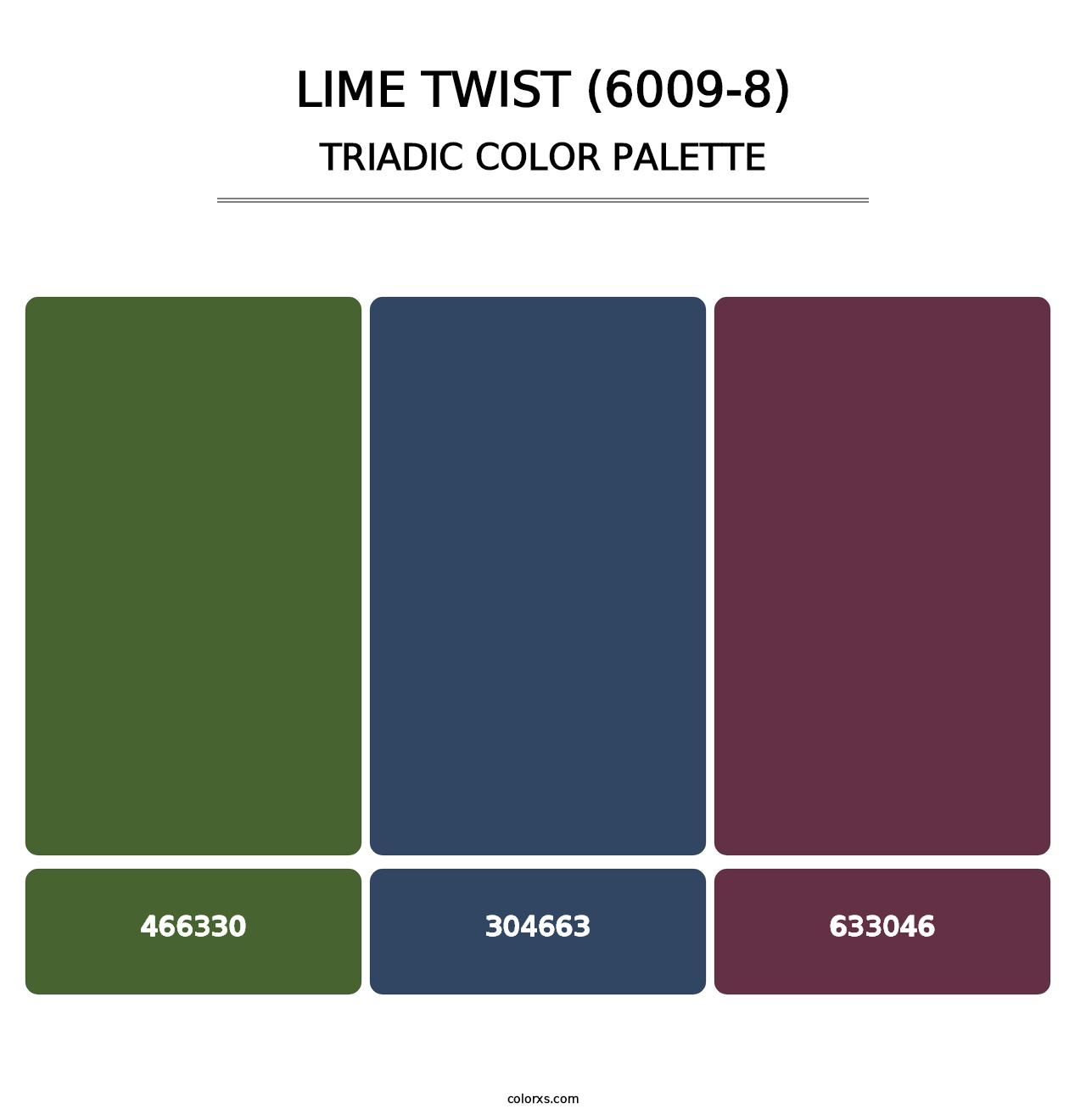 Lime Twist (6009-8) - Triadic Color Palette