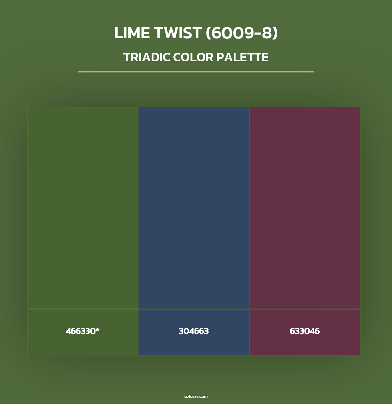 Lime Twist (6009-8) - Triadic Color Palette