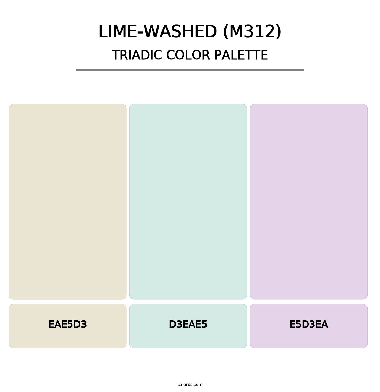 Lime-Washed (M312) - Triadic Color Palette