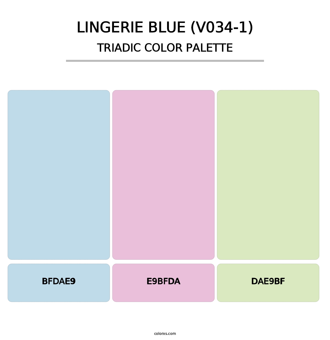 Lingerie Blue (V034-1) - Triadic Color Palette