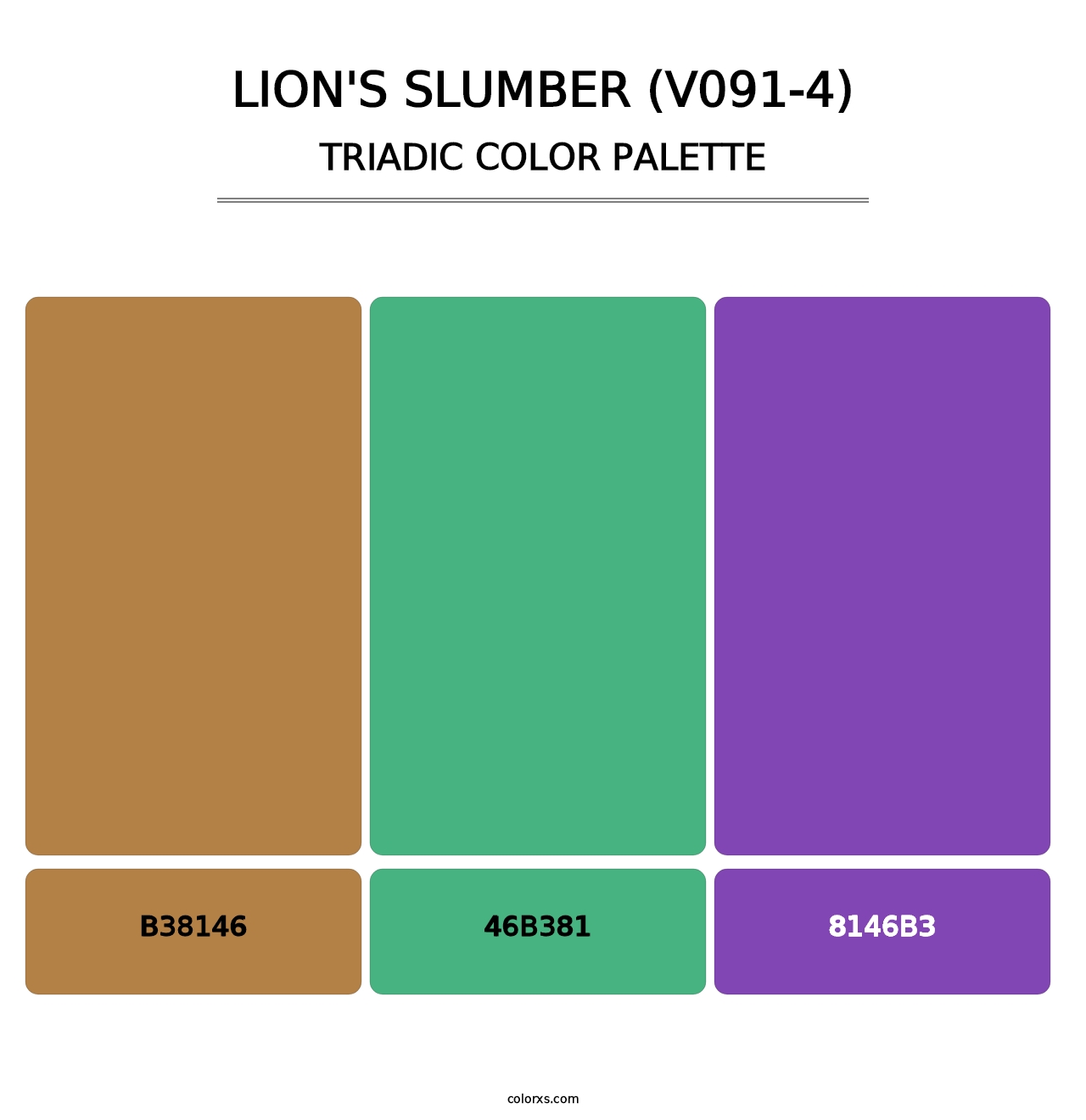 Lion's Slumber (V091-4) - Triadic Color Palette