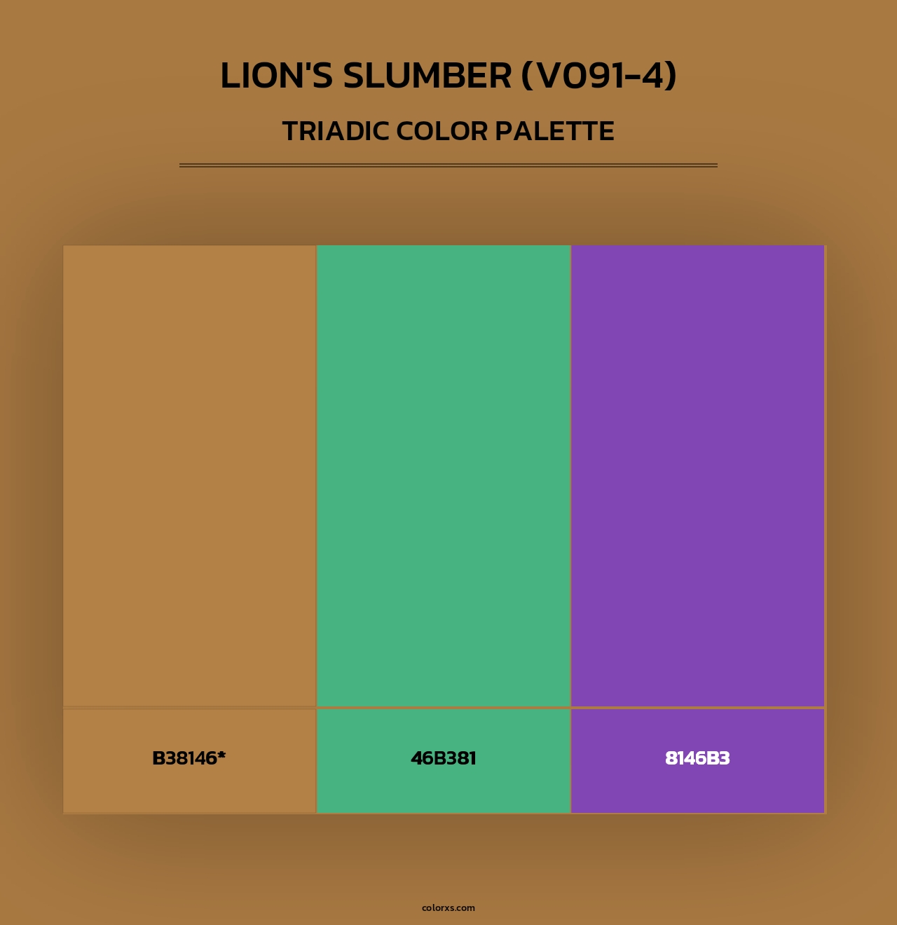 Lion's Slumber (V091-4) - Triadic Color Palette