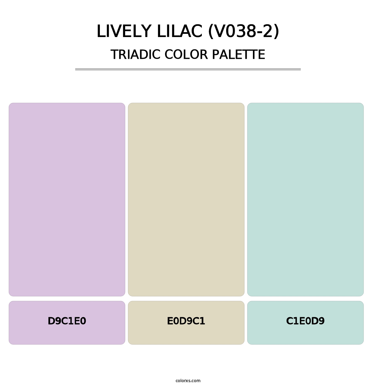 Lively Lilac (V038-2) - Triadic Color Palette