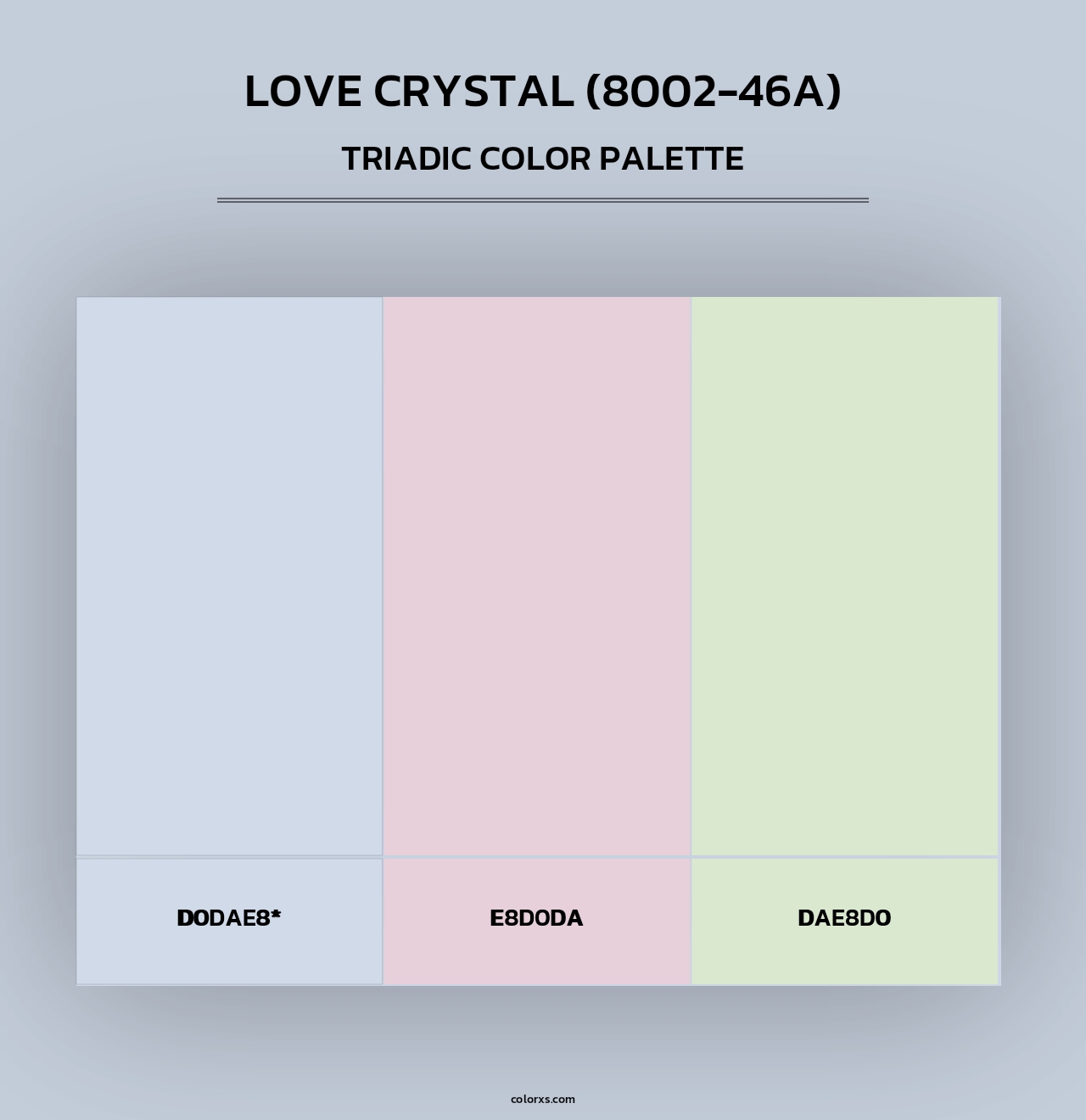 Love Crystal (8002-46A) - Triadic Color Palette
