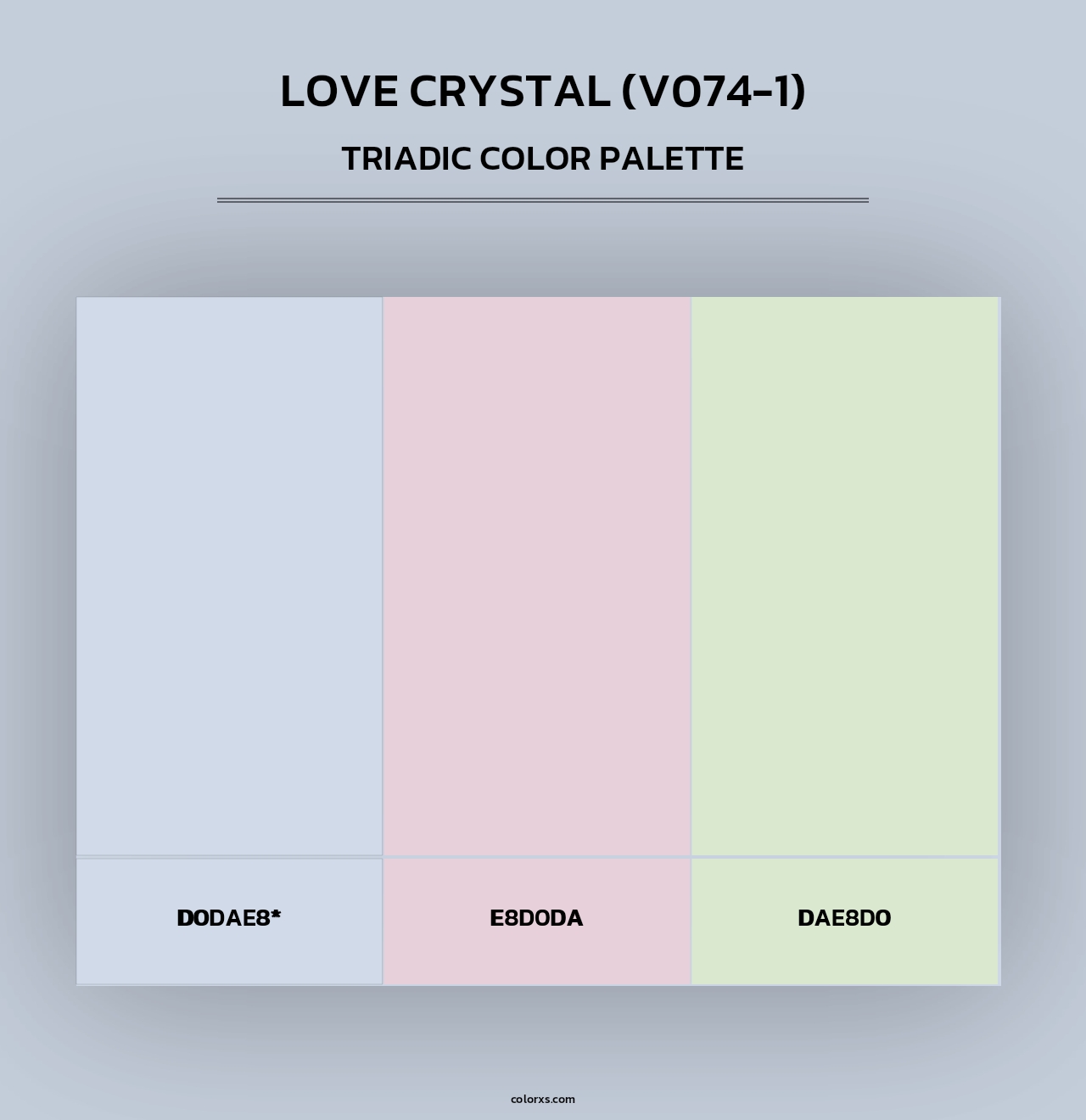Love Crystal (V074-1) - Triadic Color Palette