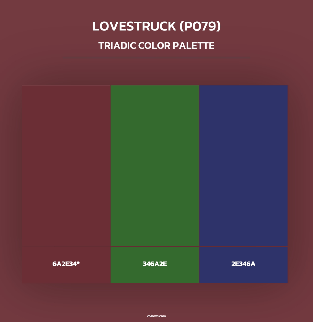Lovestruck (P079) - Triadic Color Palette