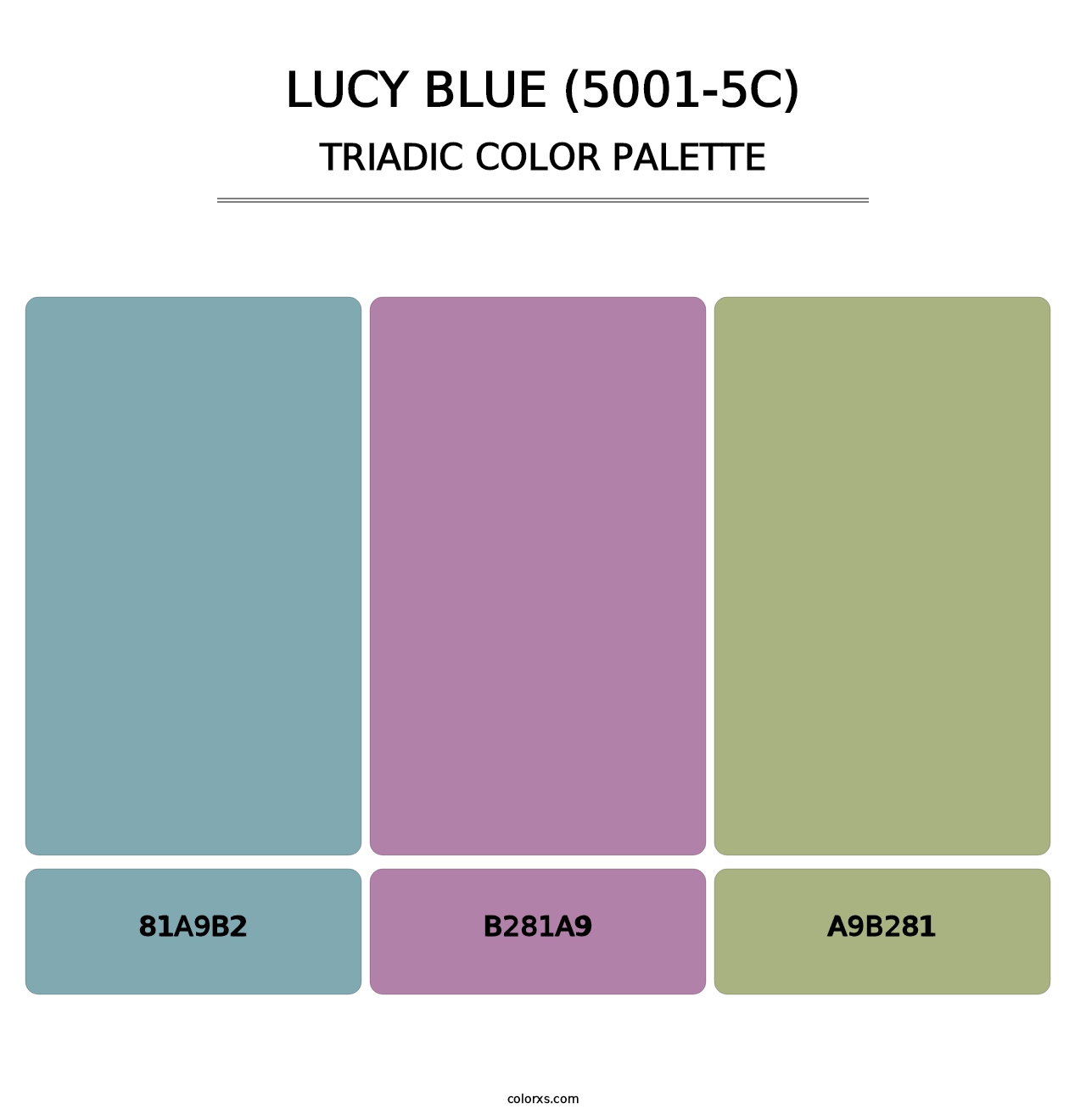 Lucy Blue (5001-5C) - Triadic Color Palette