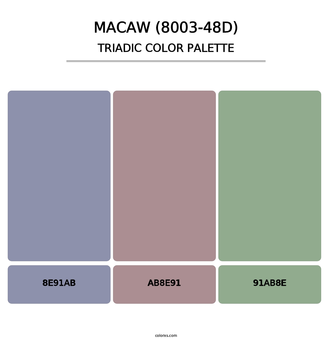 Macaw (8003-48D) - Triadic Color Palette