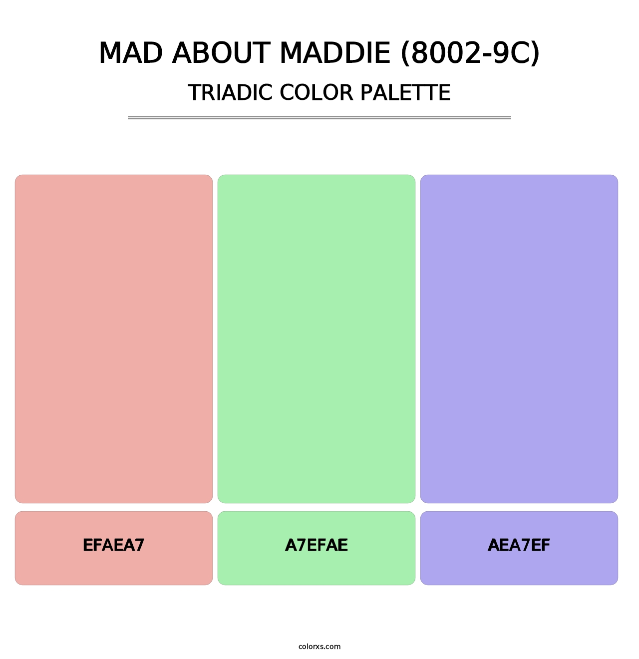 Mad About Maddie (8002-9C) - Triadic Color Palette