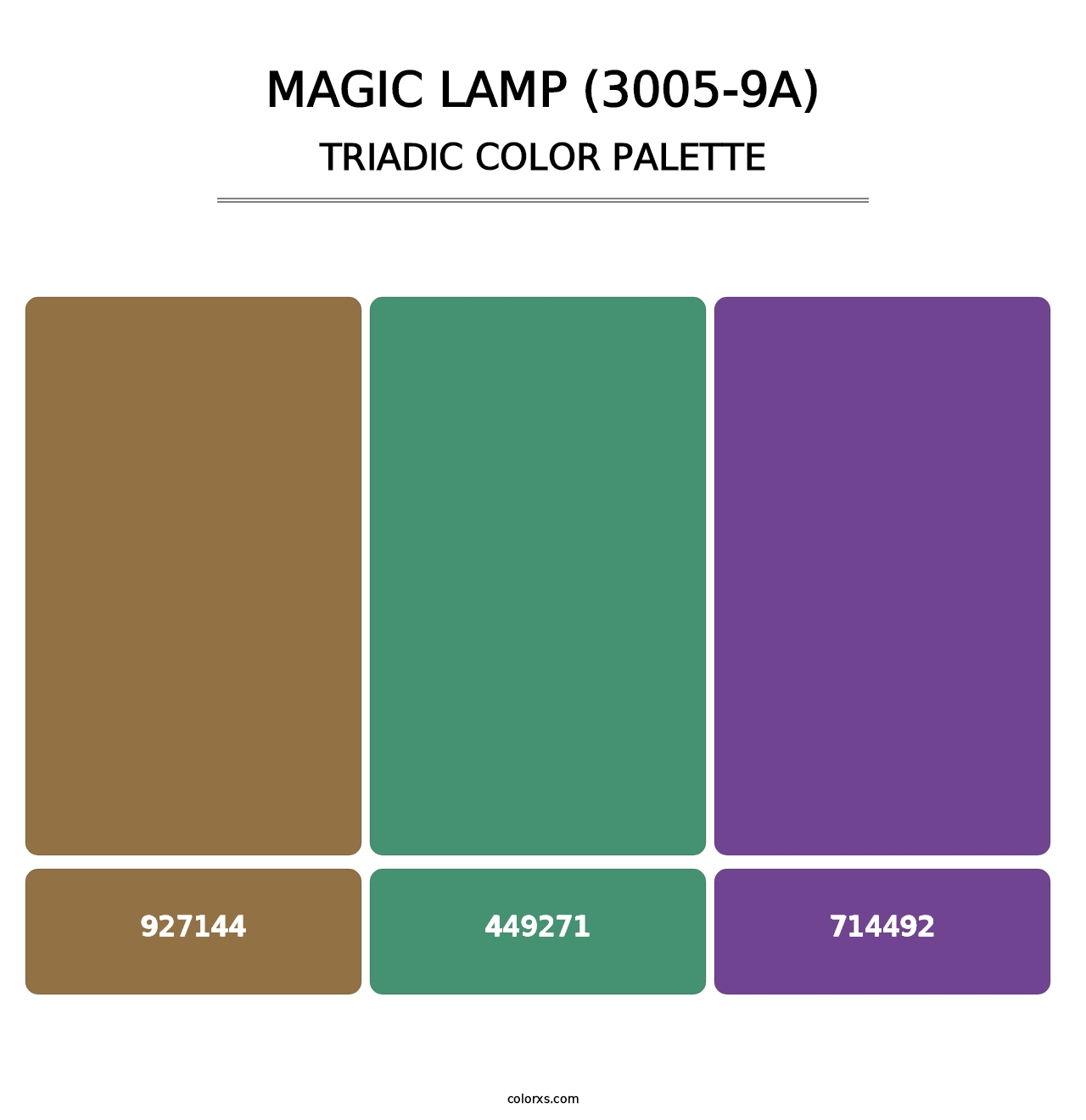 Magic Lamp (3005-9A) - Triadic Color Palette