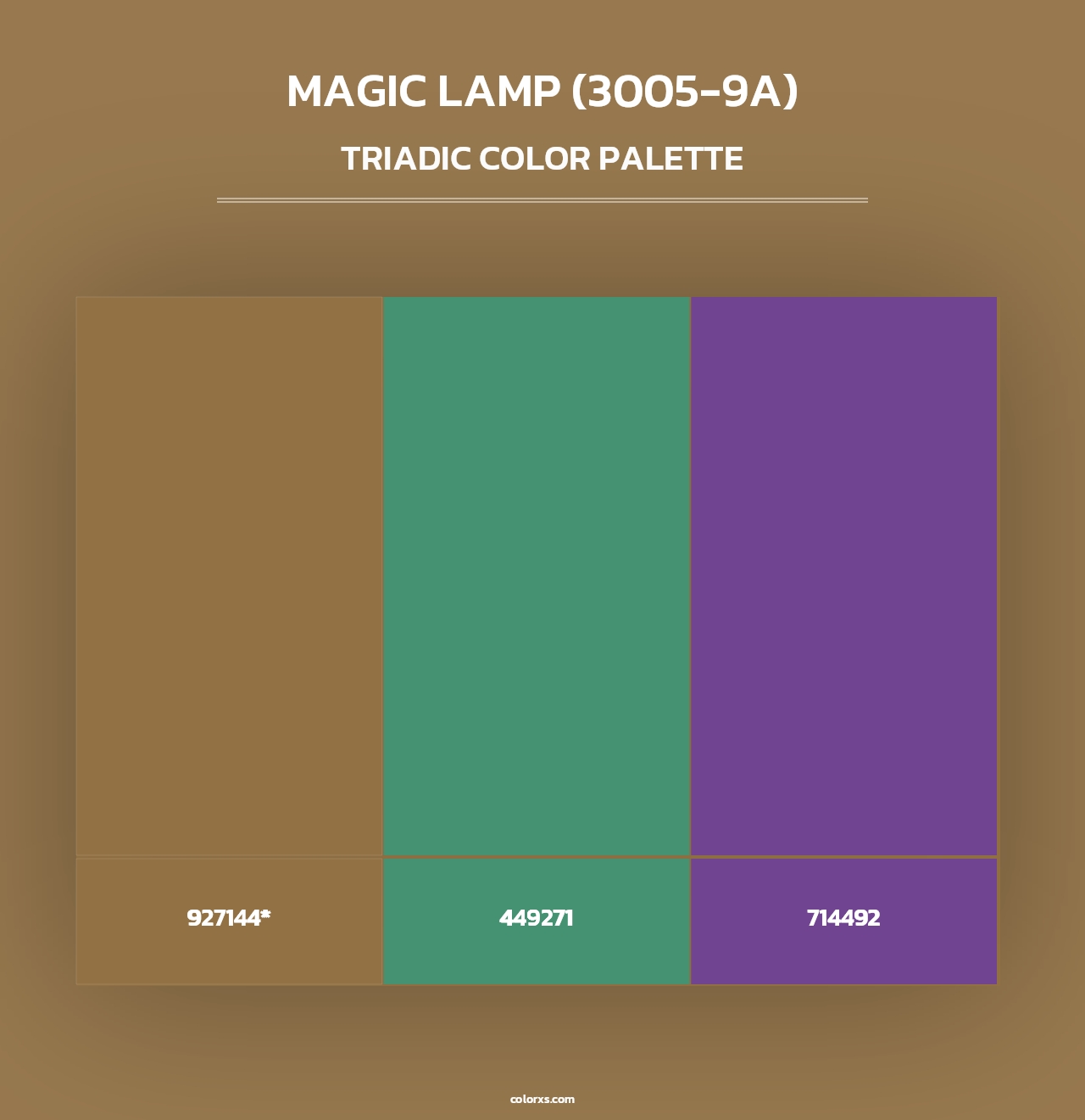 Magic Lamp (3005-9A) - Triadic Color Palette