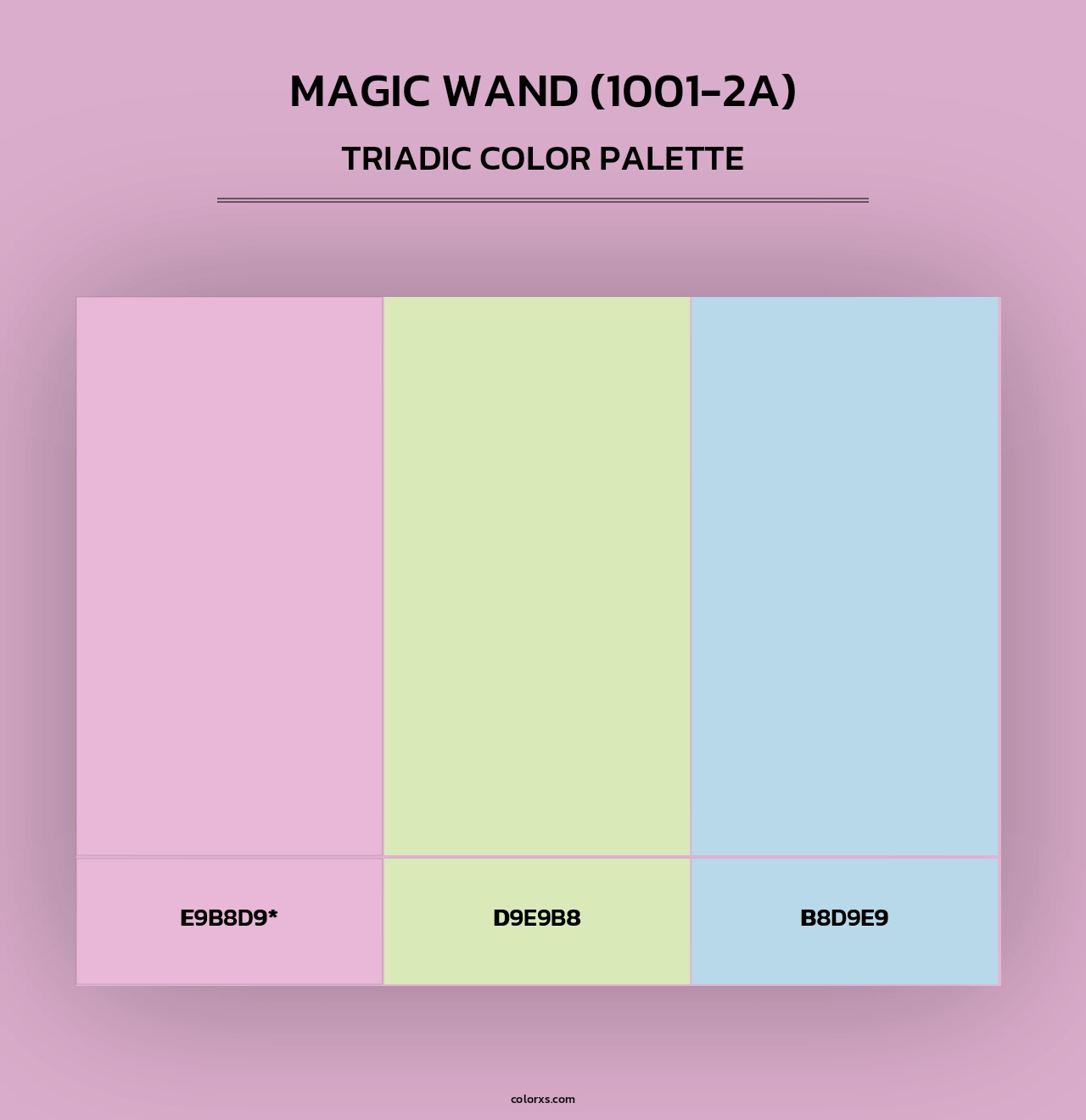 Magic Wand (1001-2A) - Triadic Color Palette