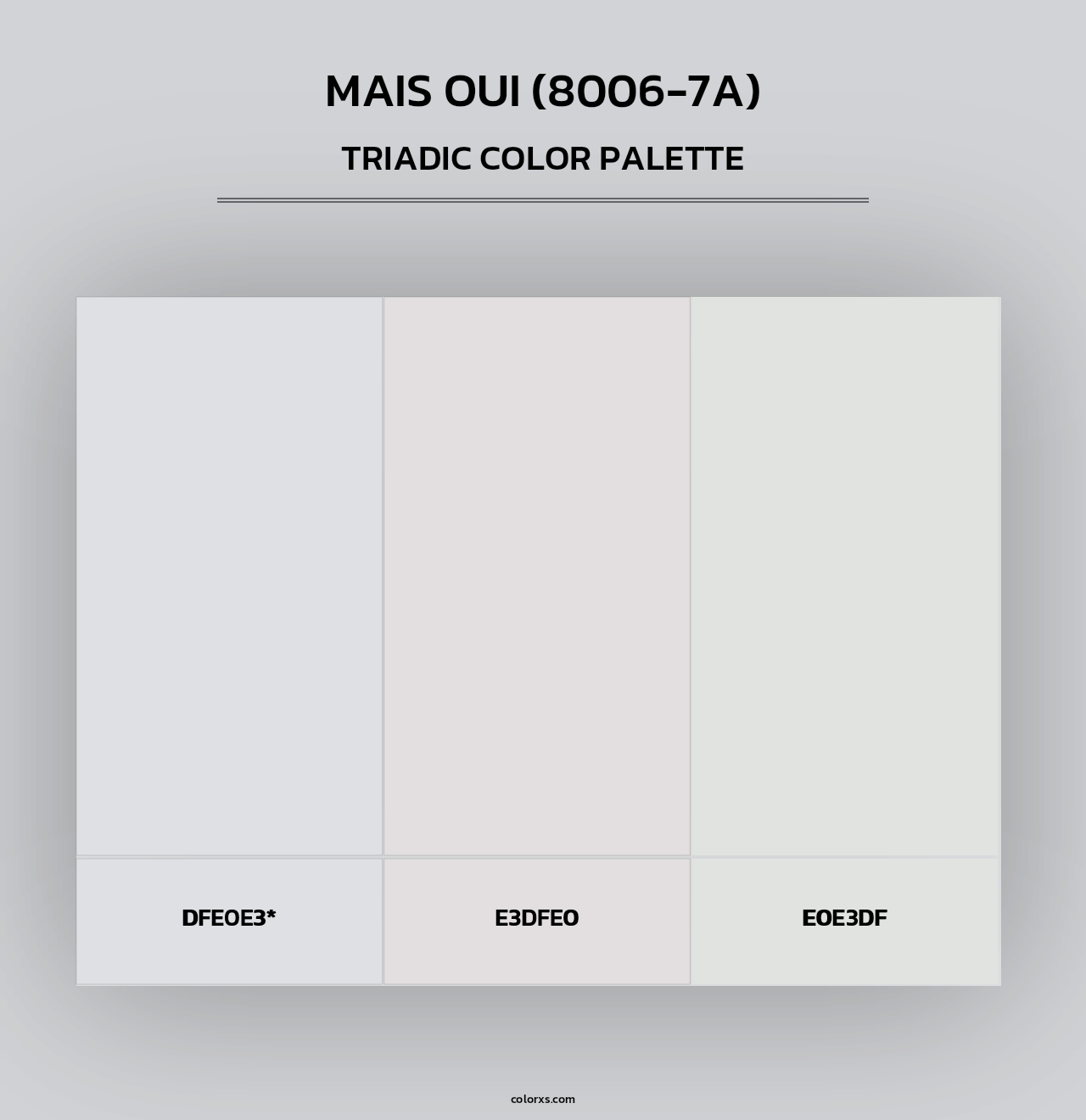 Mais Oui (8006-7A) - Triadic Color Palette