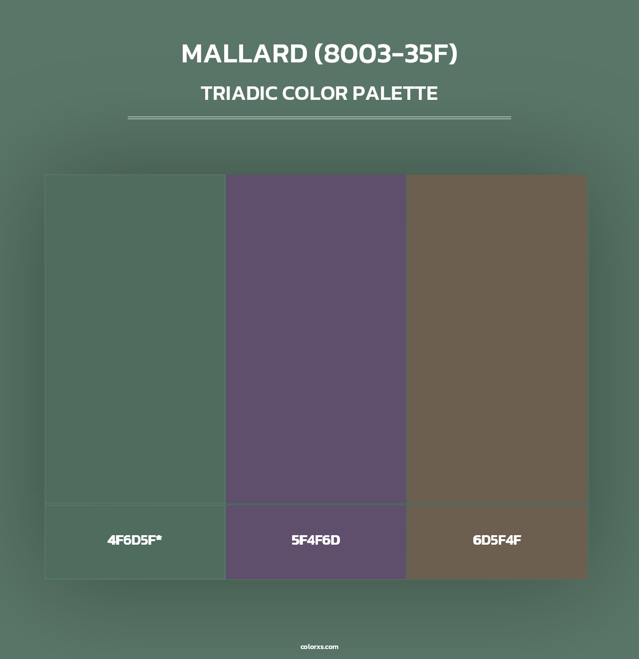Mallard (8003-35F) - Triadic Color Palette