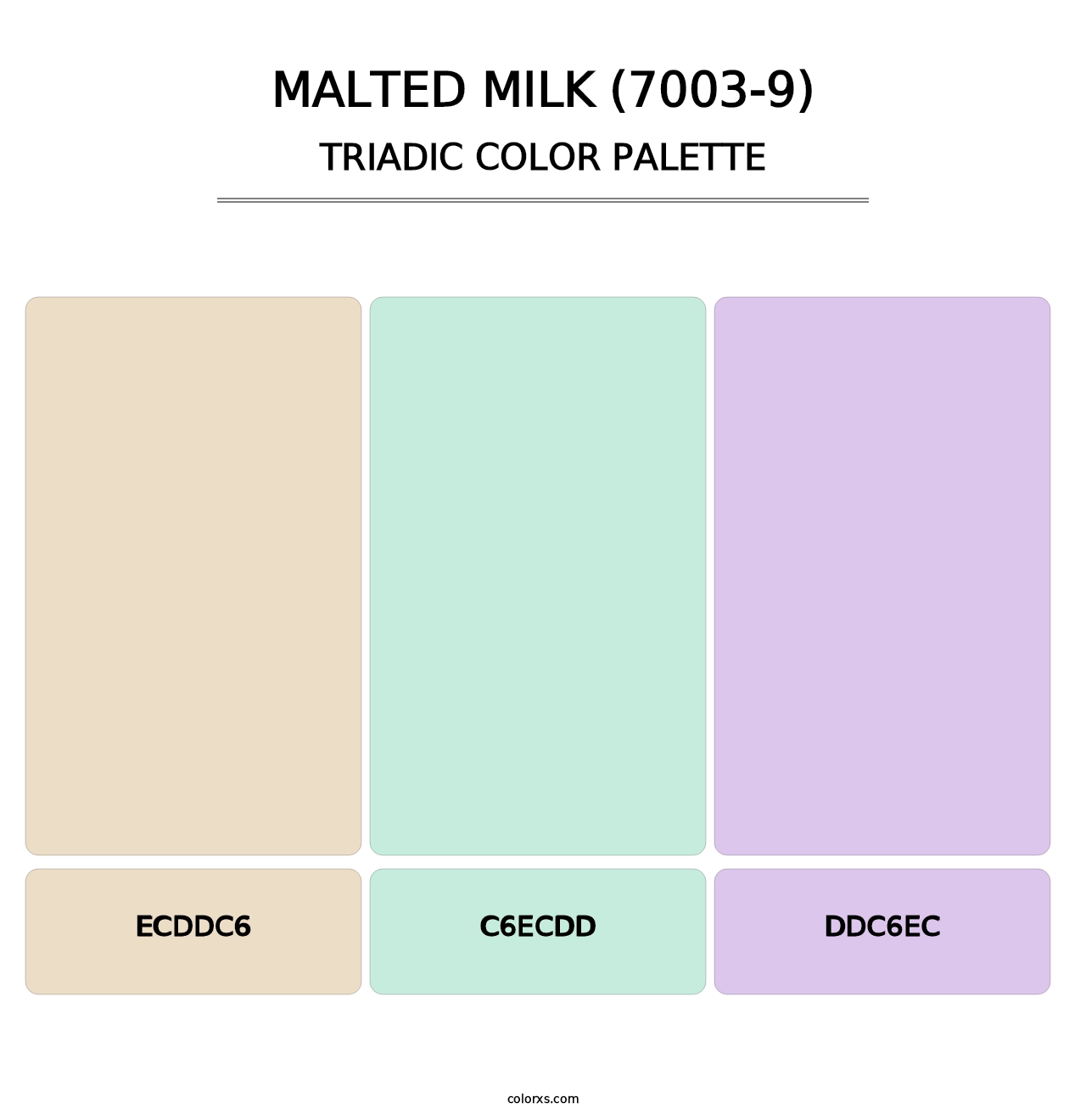 Malted Milk (7003-9) - Triadic Color Palette