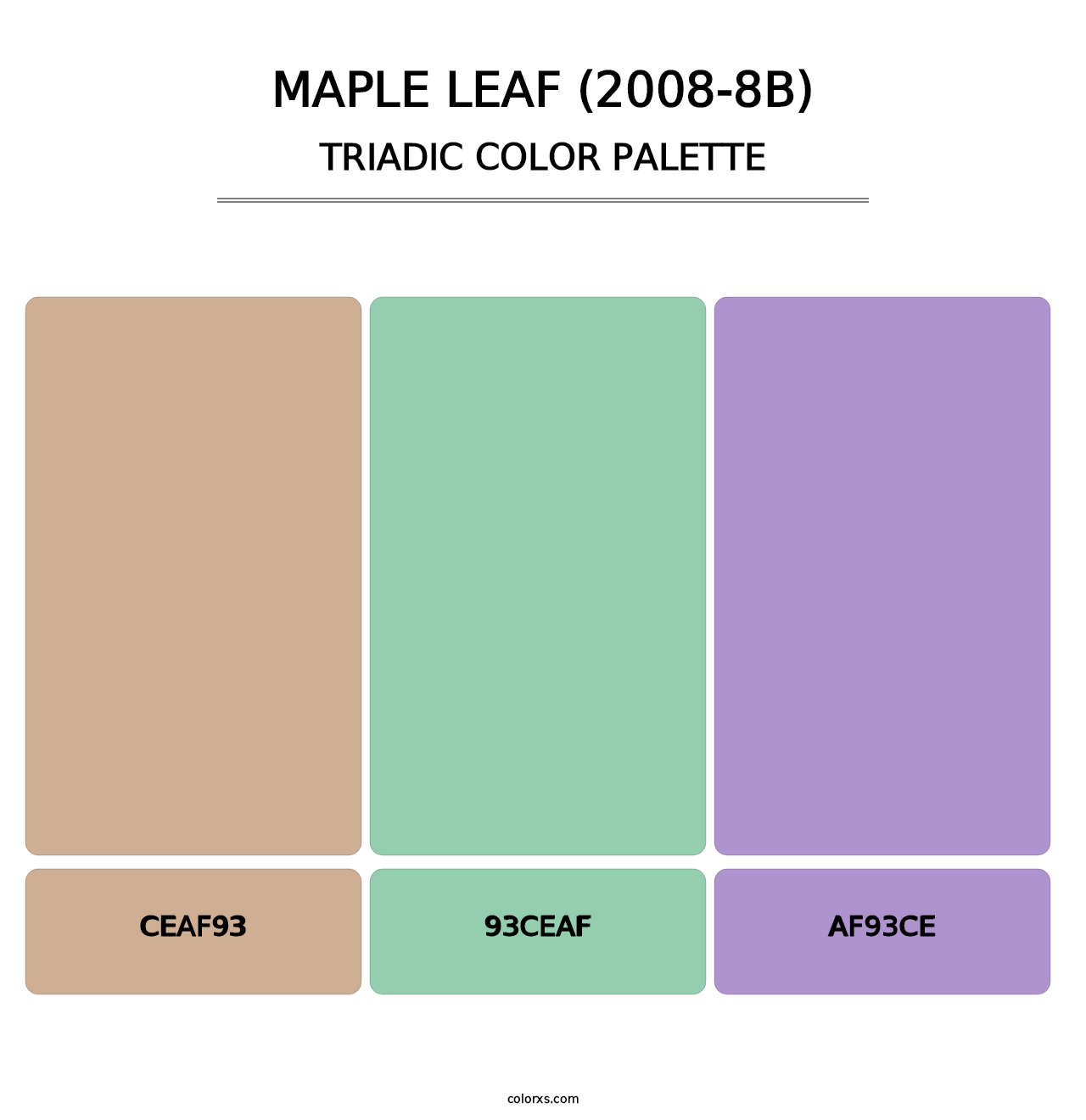 Maple Leaf (2008-8B) - Triadic Color Palette
