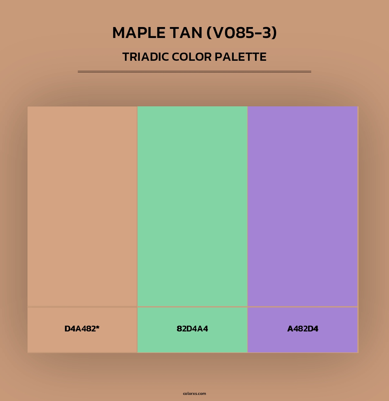 Maple Tan (V085-3) - Triadic Color Palette
