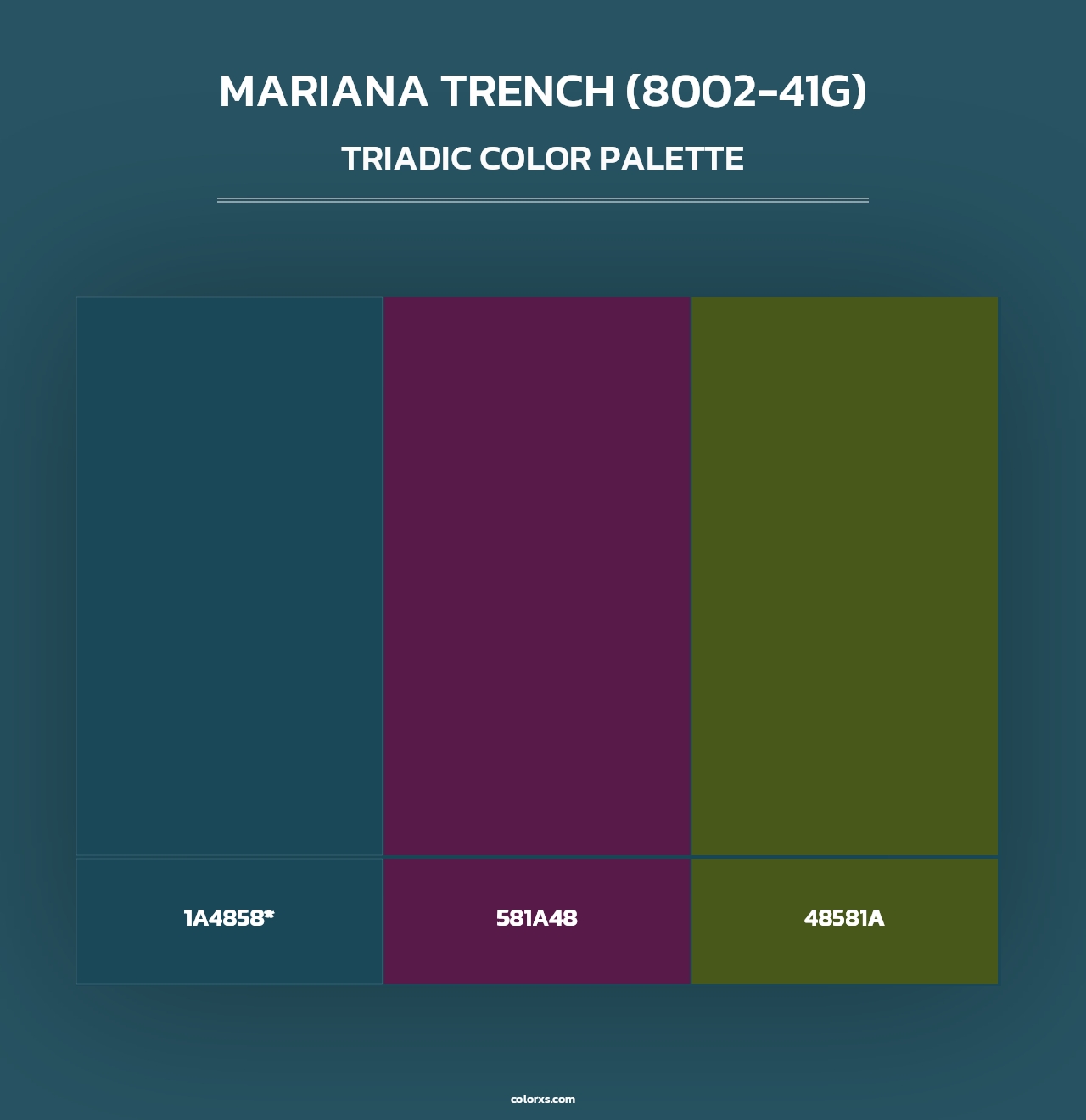 Mariana Trench (8002-41G) - Triadic Color Palette