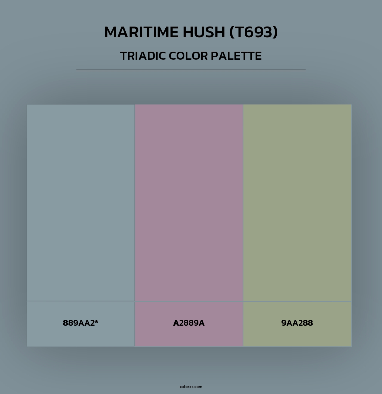 Maritime Hush (T693) - Triadic Color Palette