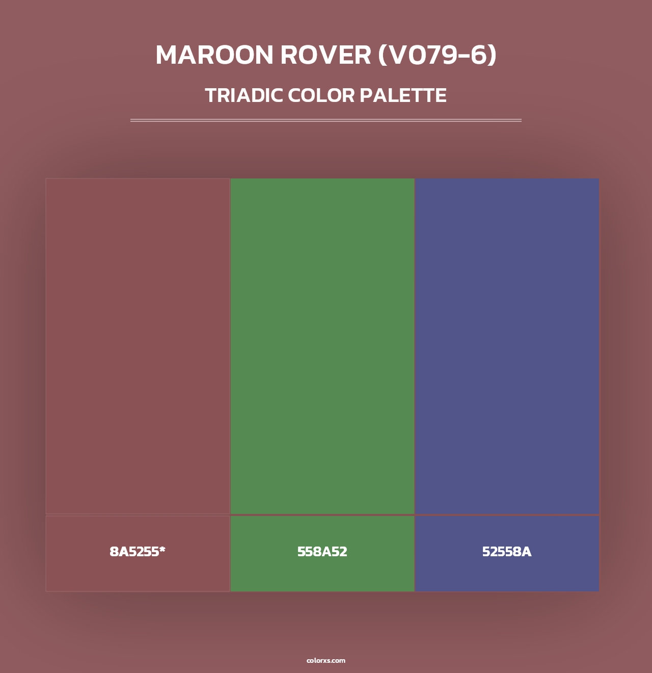 Maroon Rover (V079-6) - Triadic Color Palette