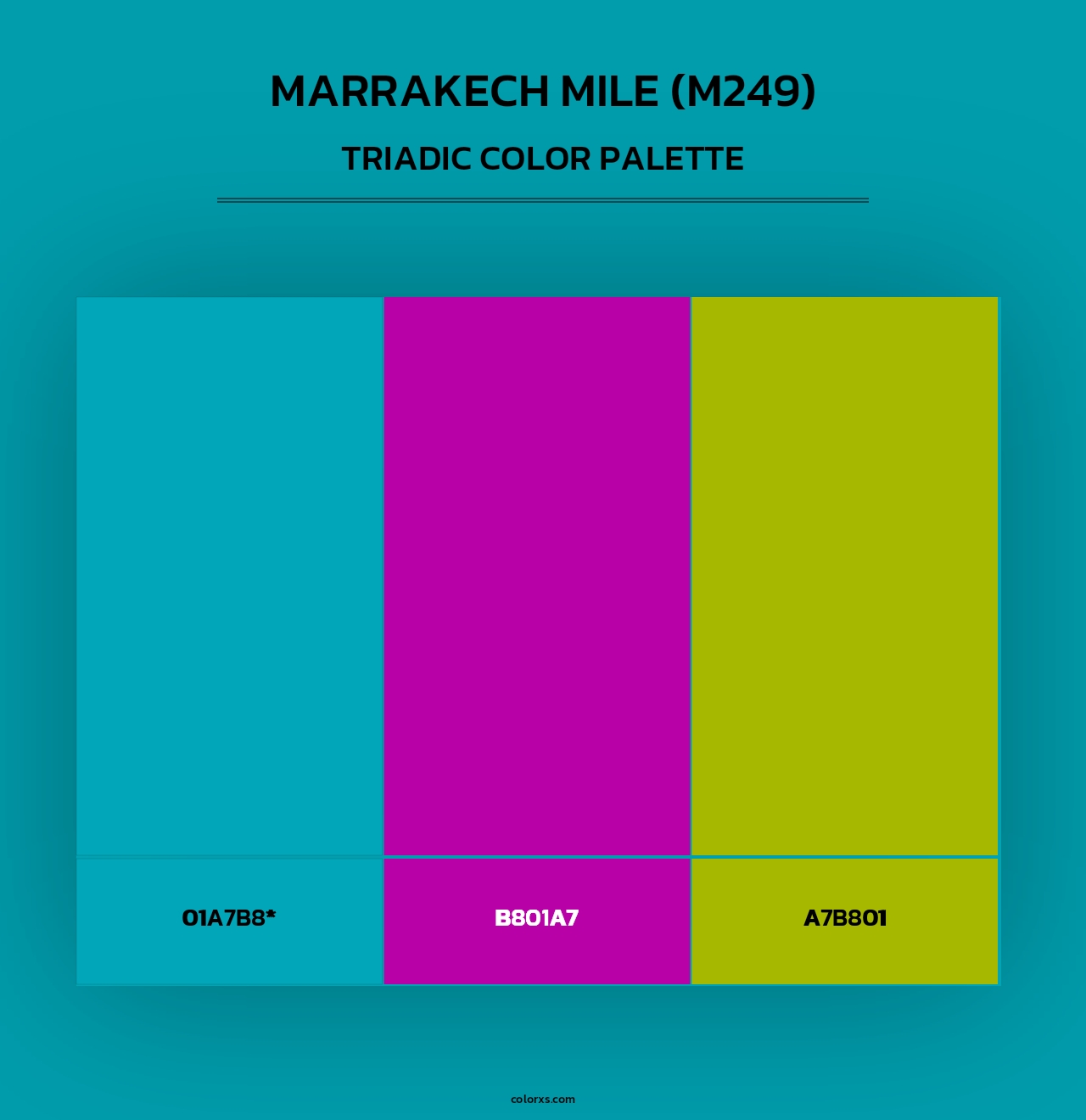 Marrakech Mile (M249) - Triadic Color Palette