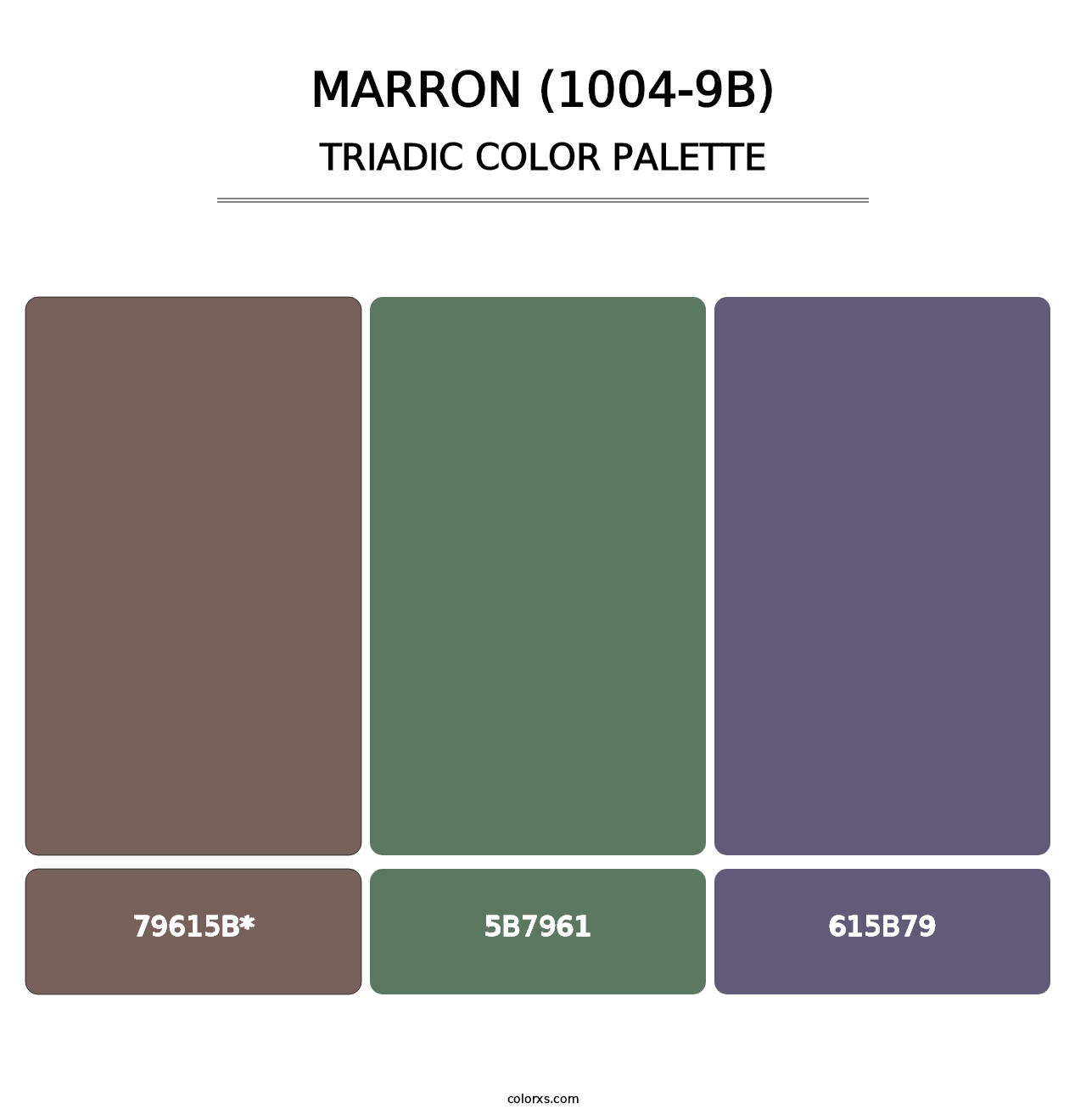 Marron (1004-9B) - Triadic Color Palette