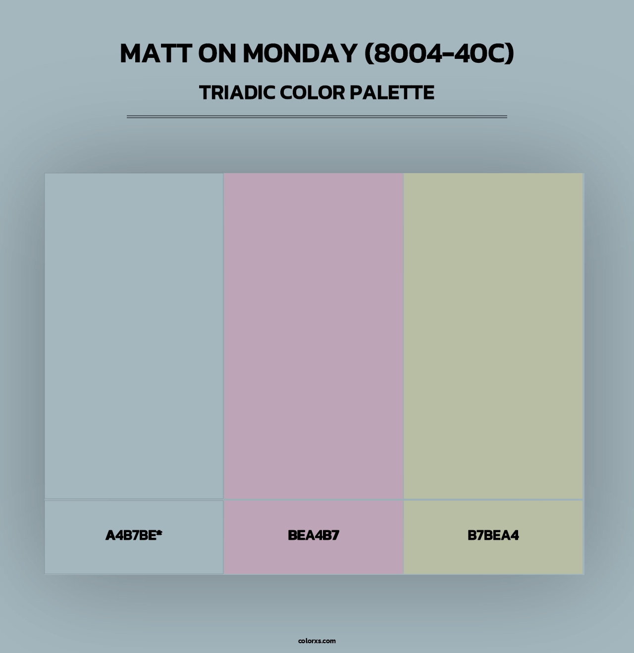 Matt on Monday (8004-40C) - Triadic Color Palette