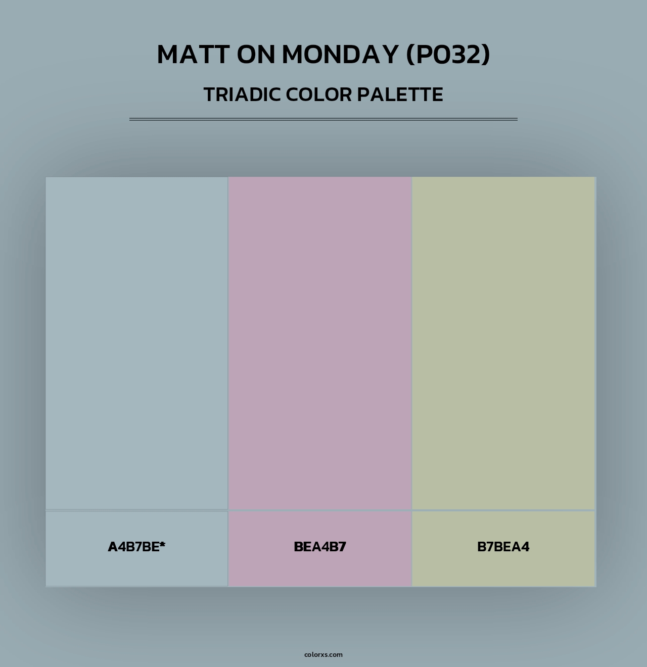Matt on Monday (P032) - Triadic Color Palette