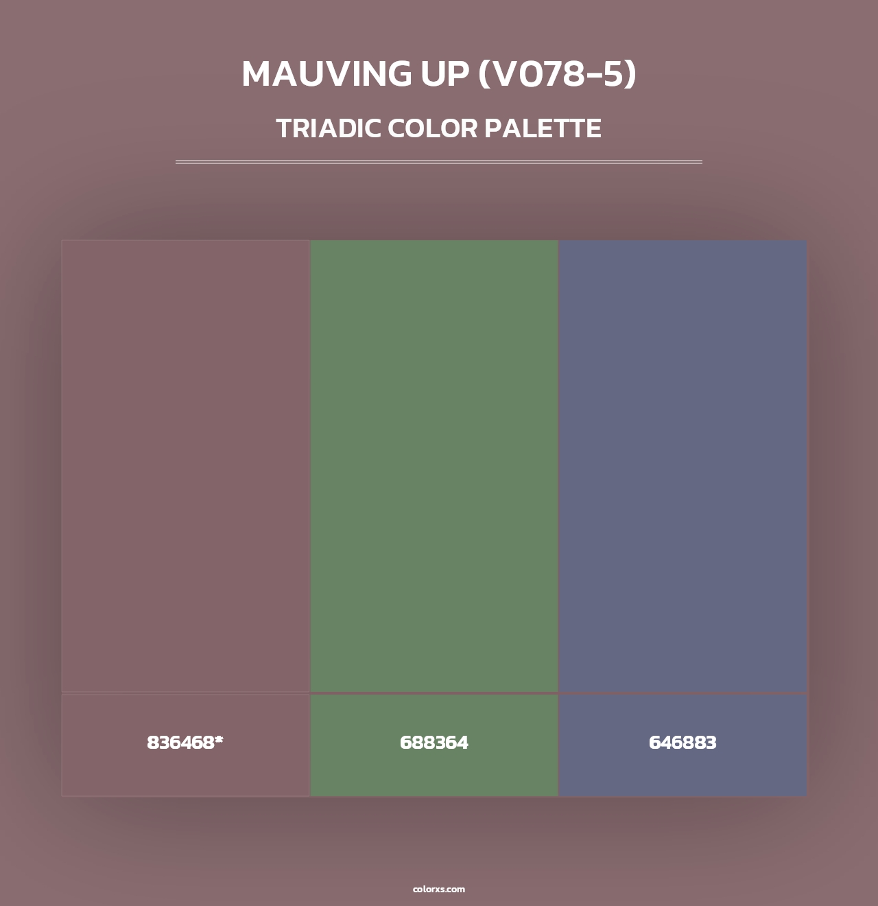 Mauving Up (V078-5) - Triadic Color Palette