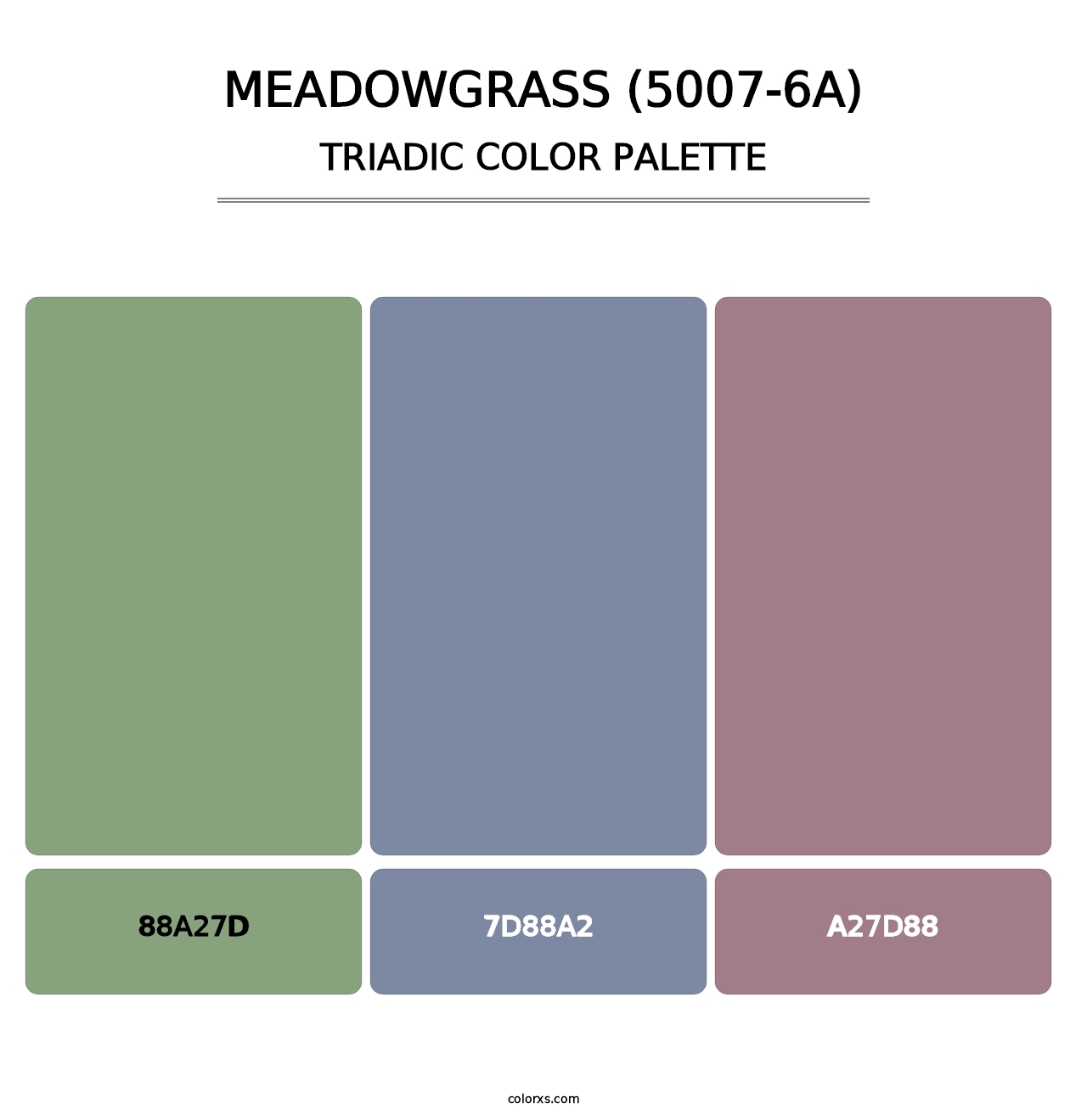 Meadowgrass (5007-6A) - Triadic Color Palette