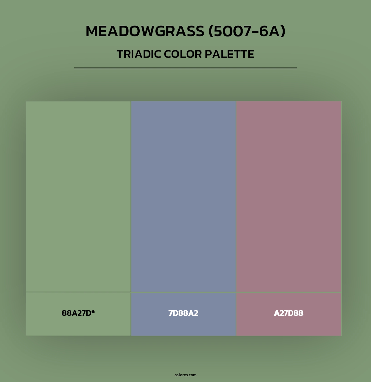 Meadowgrass (5007-6A) - Triadic Color Palette