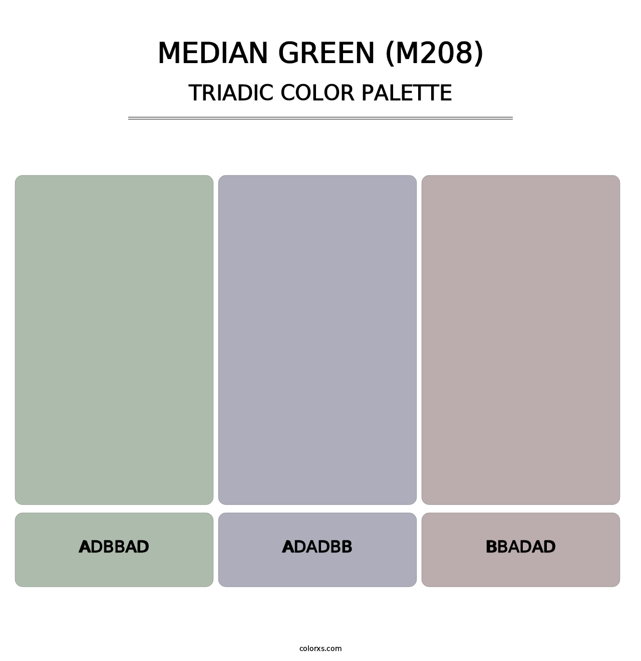 Median Green (M208) - Triadic Color Palette