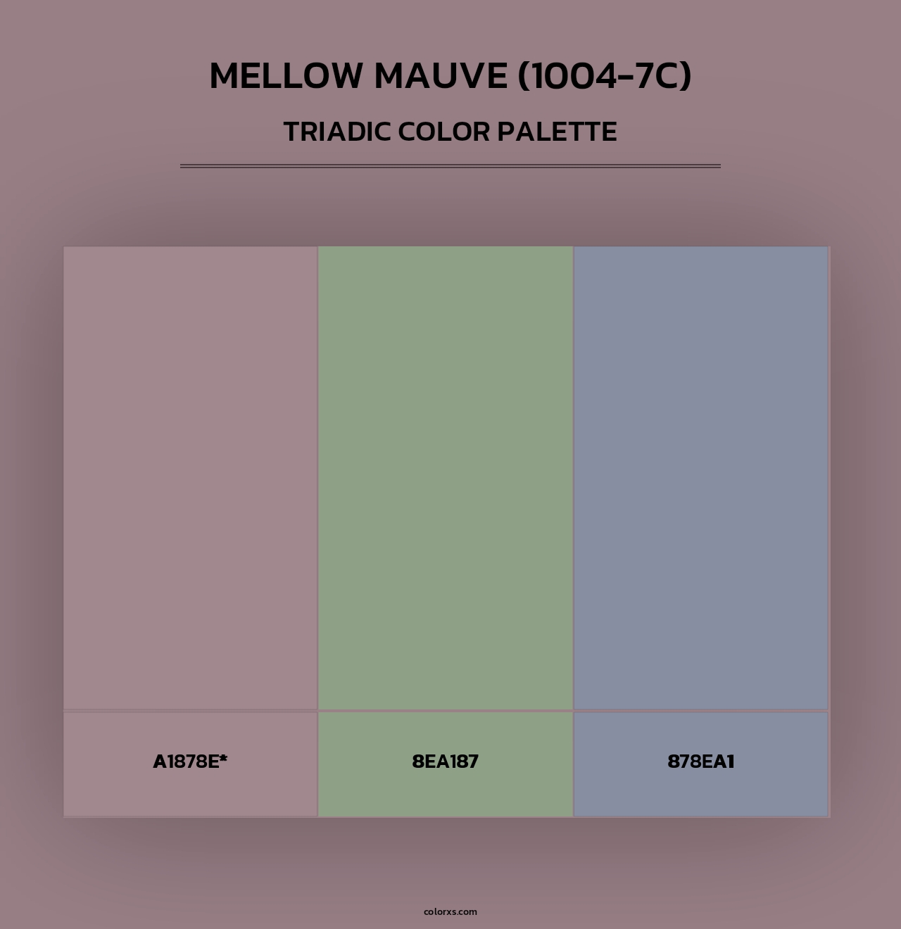 Mellow Mauve (1004-7C) - Triadic Color Palette