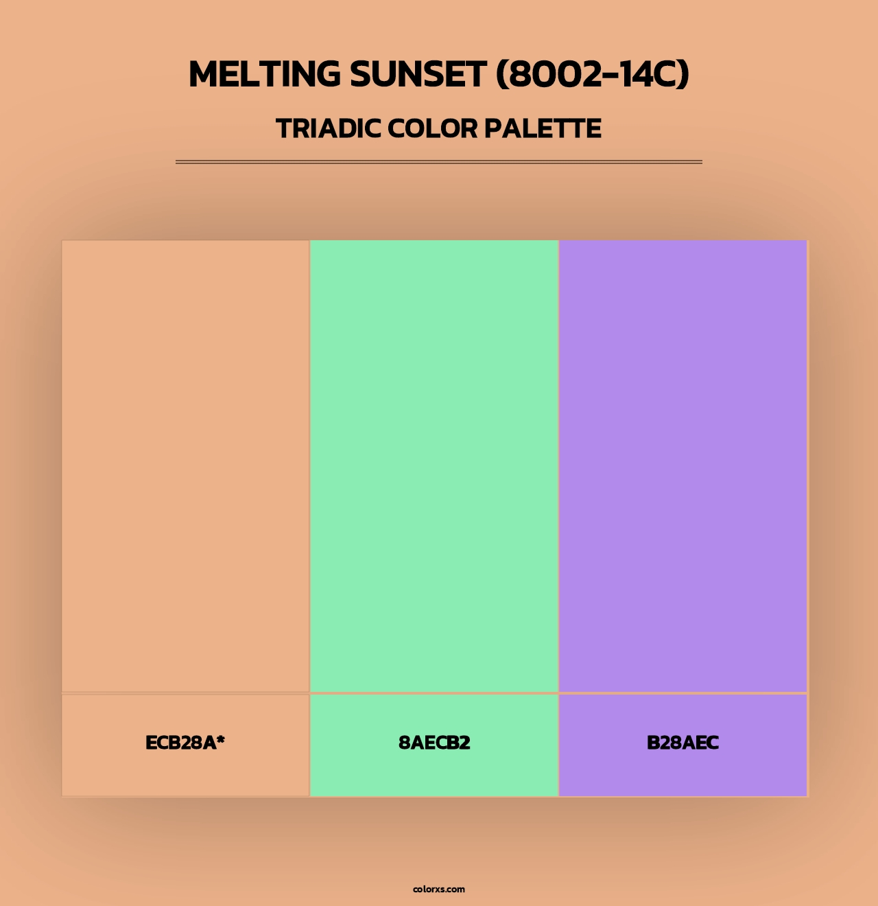 Melting Sunset (8002-14C) - Triadic Color Palette
