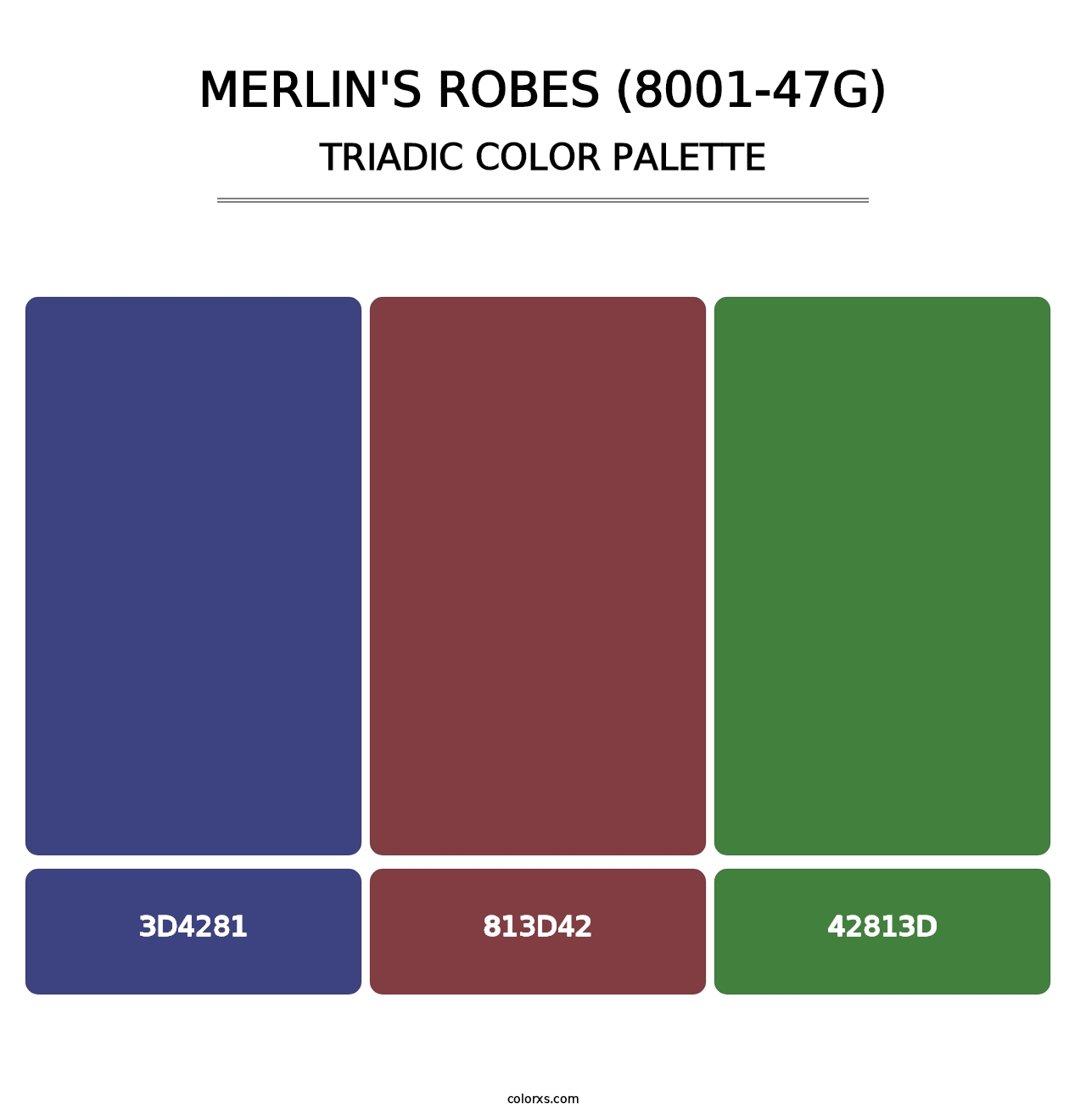 Merlin's Robes (8001-47G) - Triadic Color Palette