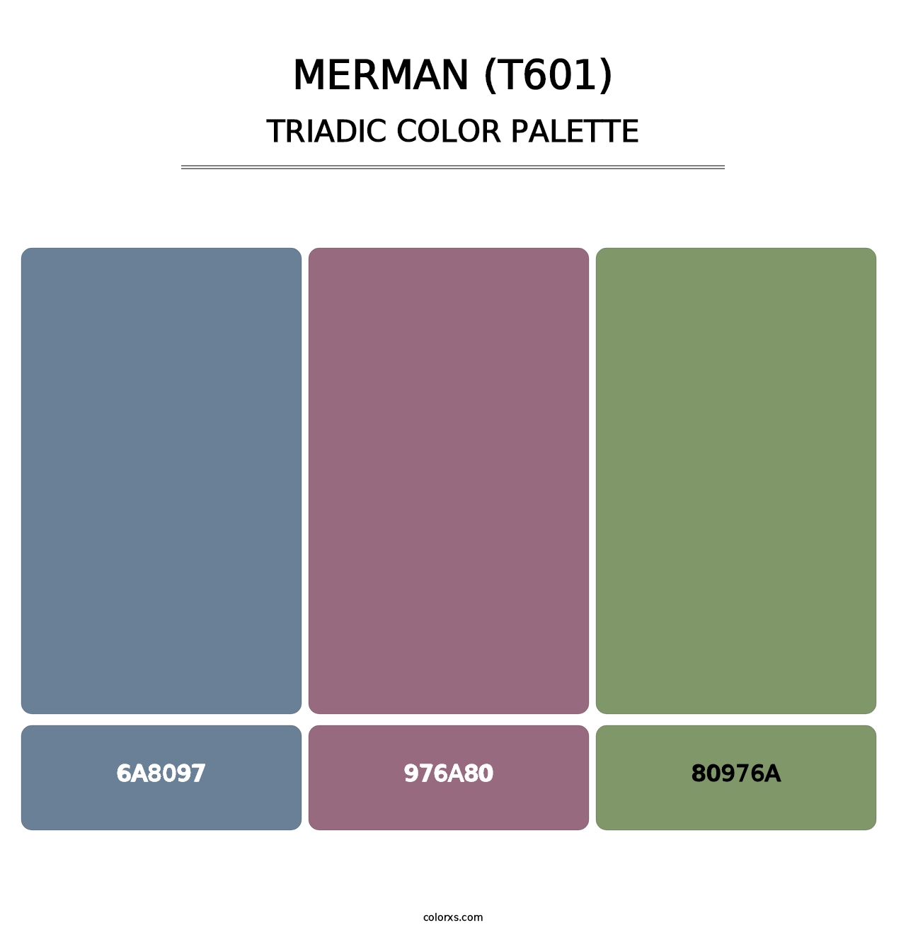 Merman (T601) - Triadic Color Palette